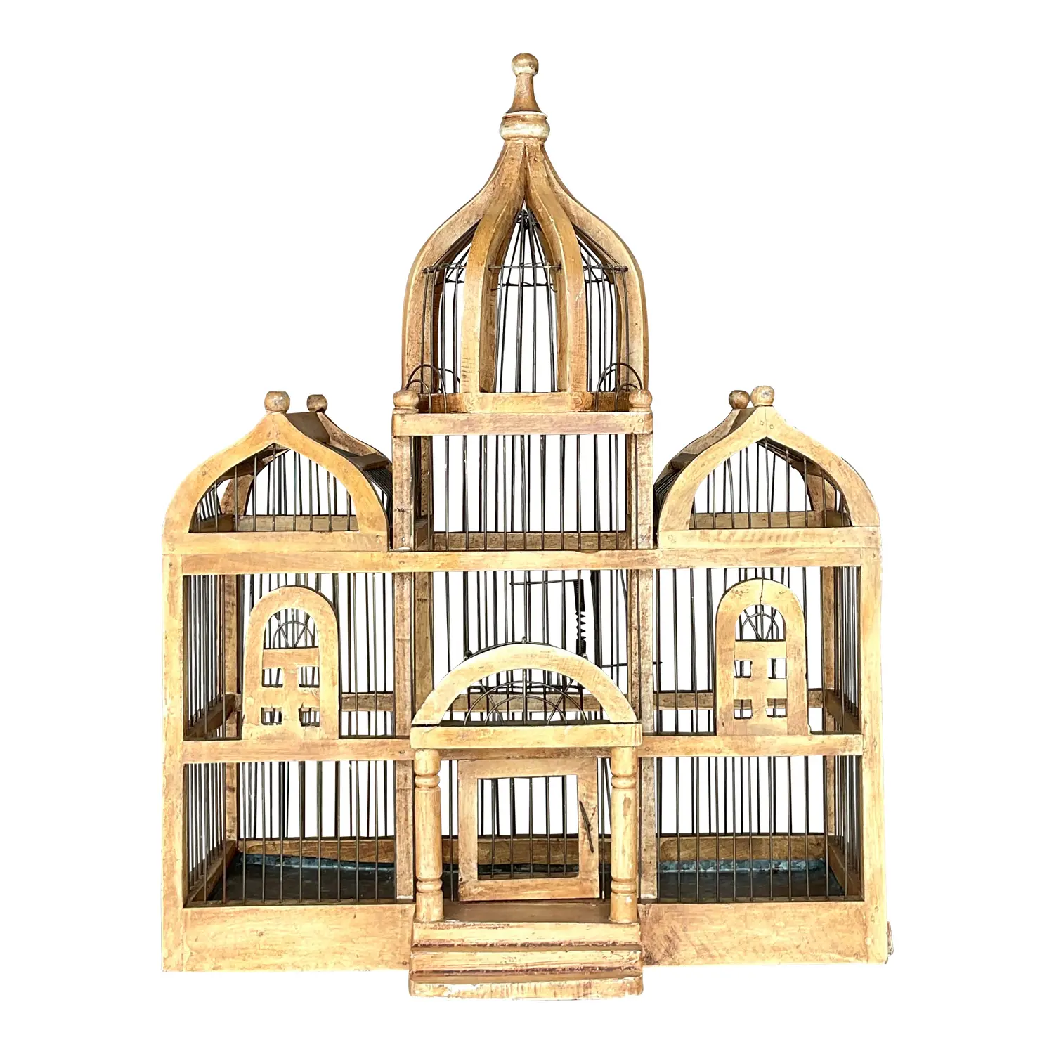 Vintage Boho Wooden Bird Cage