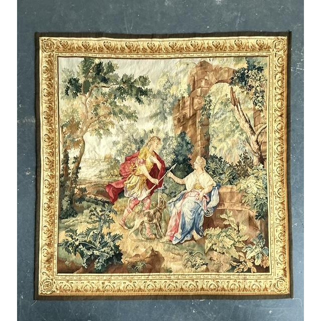 Vintage Boho Woven Renaissance Tapestry - Side view