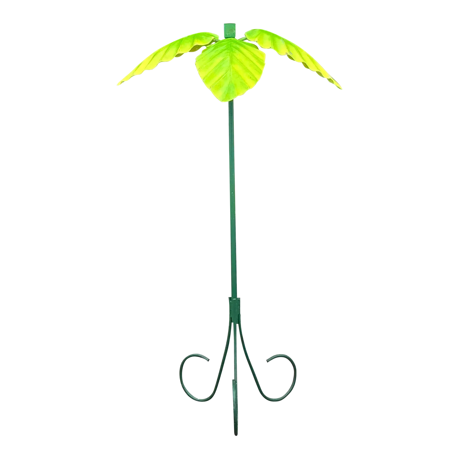 Vintage Boho Wrought Iron and Fiberglass Palm Tree Lamp