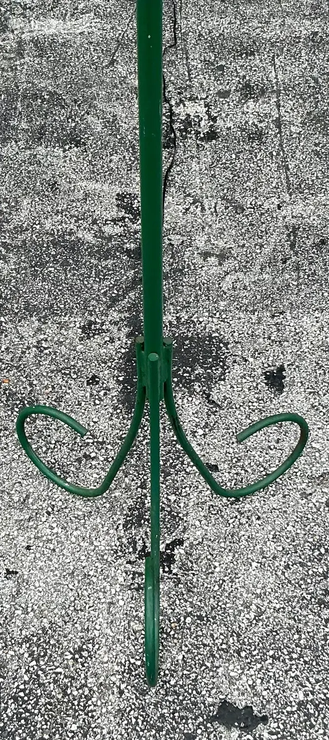 Vintage Boho Wrought Iron and Fiberglass Palm Tree Lamp - Side view