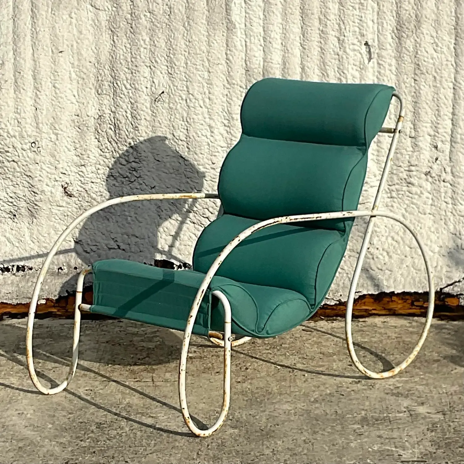Vintage Boho Wrought Iron Chair After Eileen Gray - Detail view
