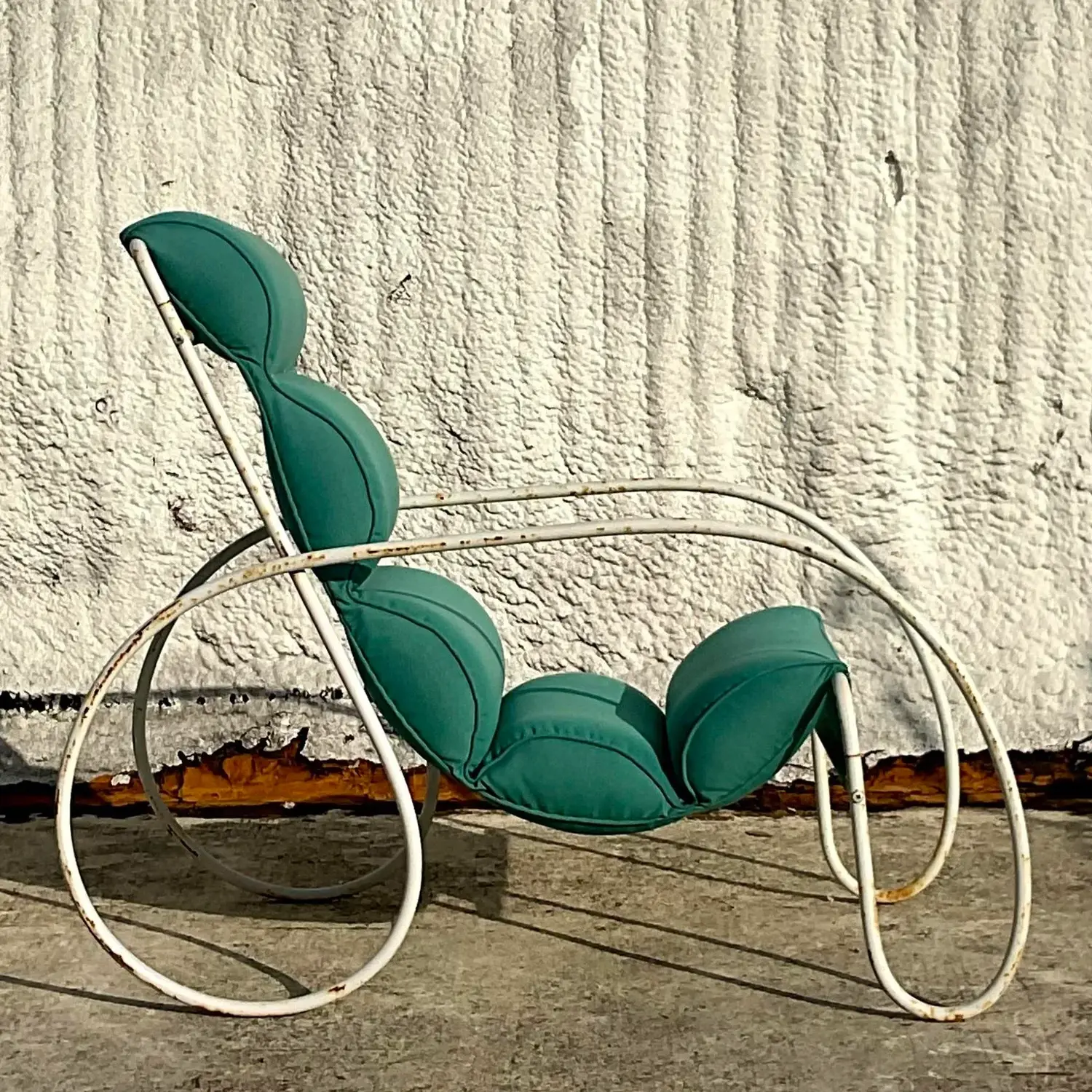 Vintage Boho Wrought Iron Chair After Eileen Gray - Top view
