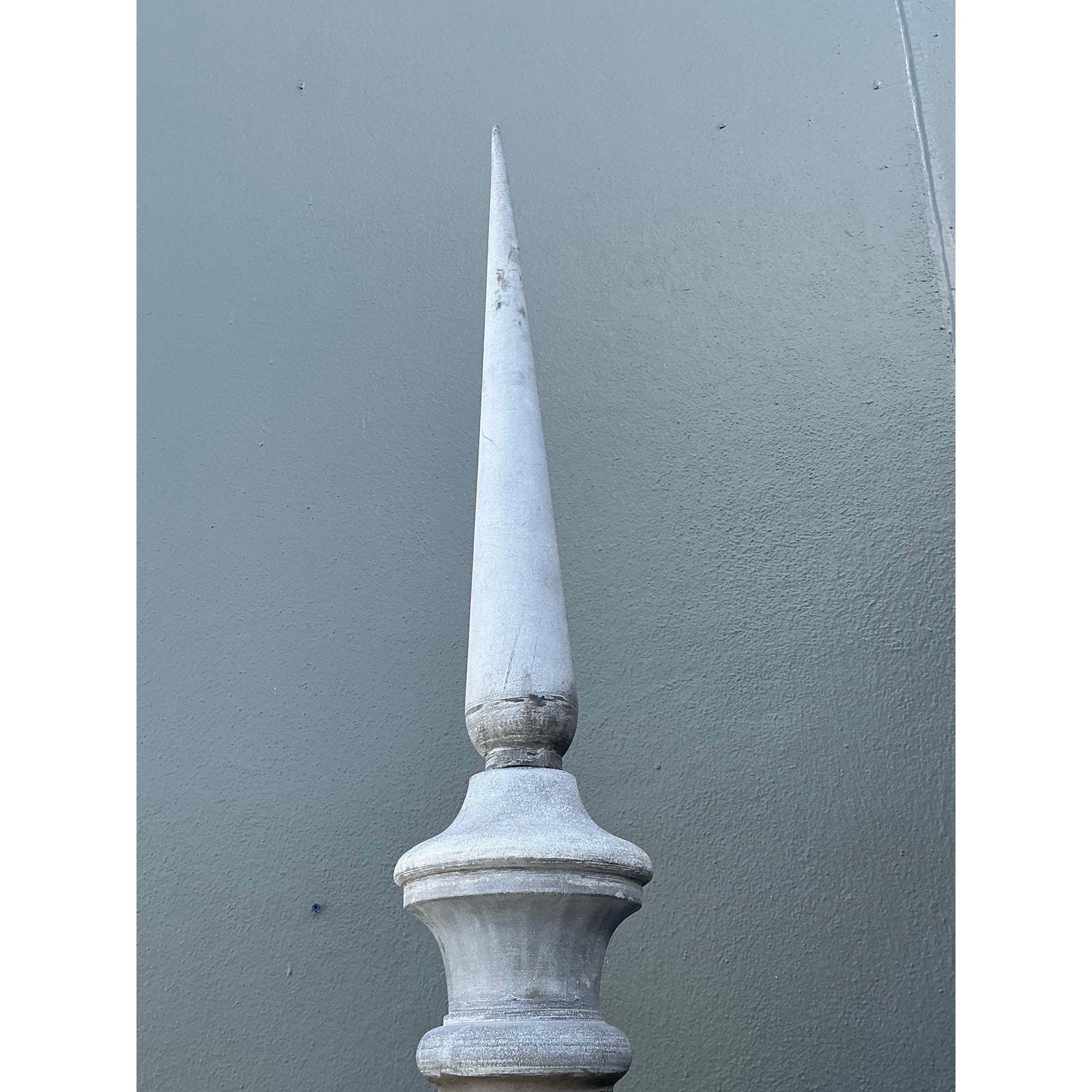 Vintage Boho Zinc Architectural Spire - Top view