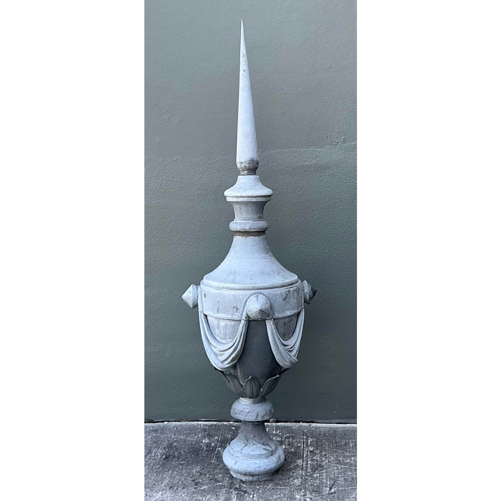 Vintage Boho Zinc Architectural Spire - Detail view