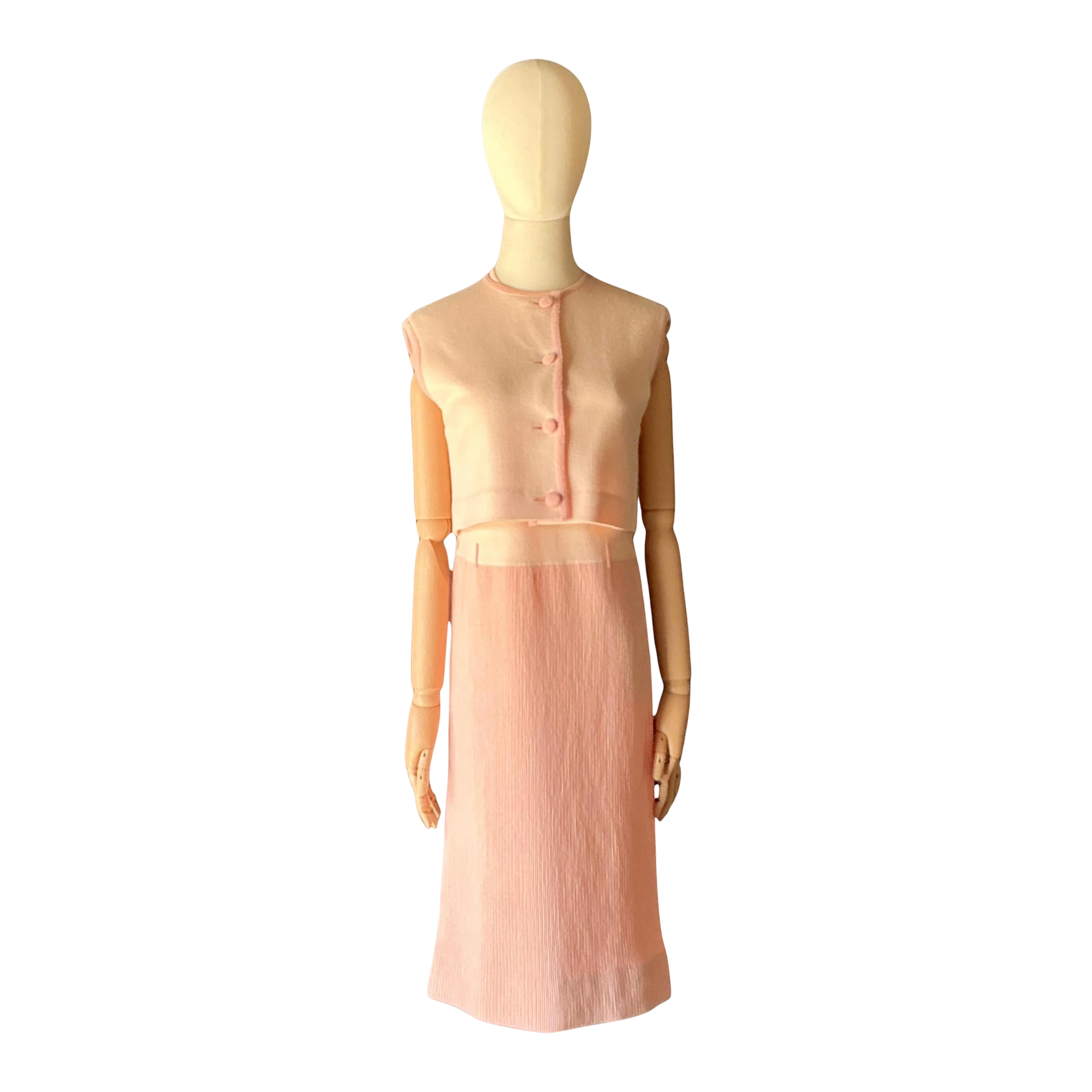 Vintage Bonwit Teller Wool Dress with Vest