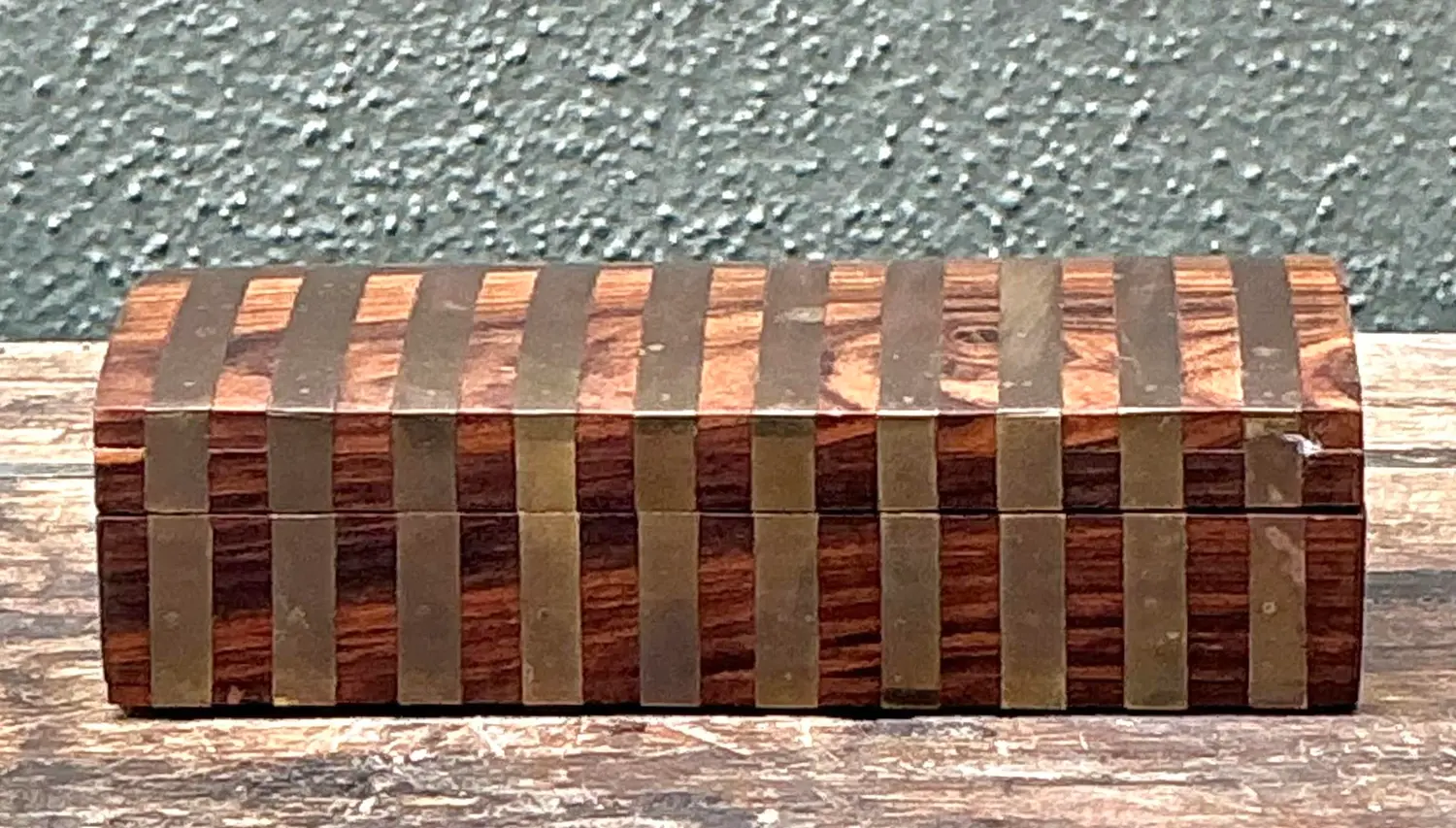 Vintage Brass Band Box - Back view