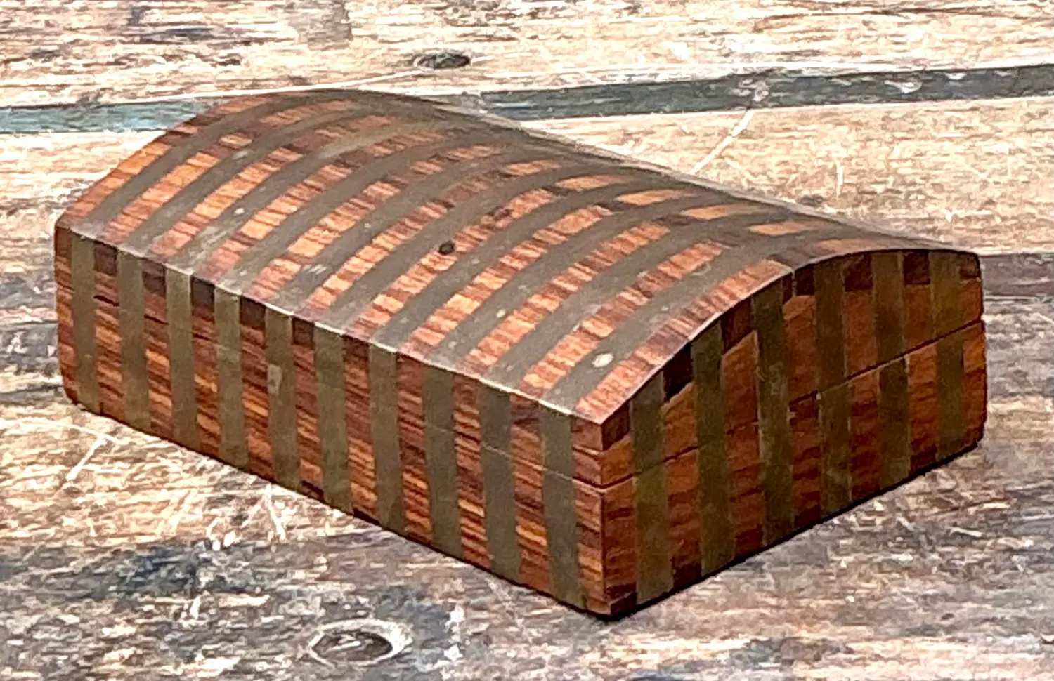 Vintage Brass Band Box - Top view