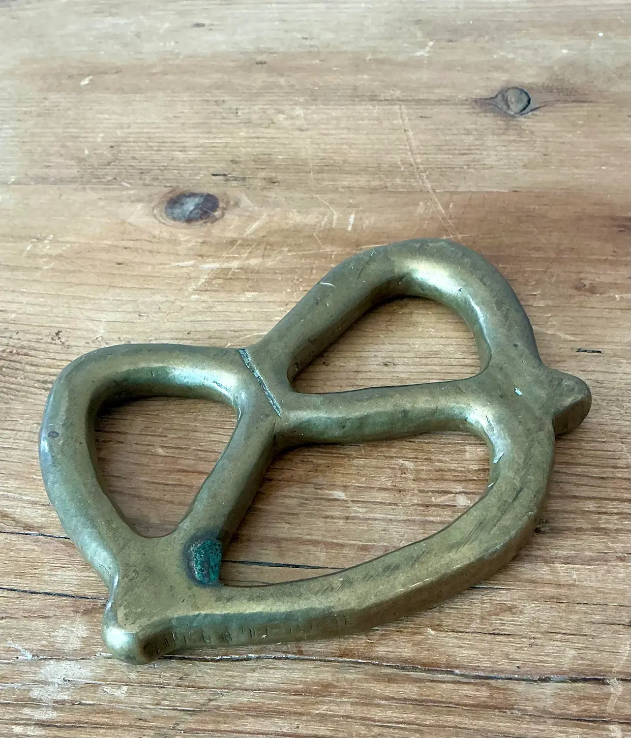 Vintage Brass Pretzel - Top view