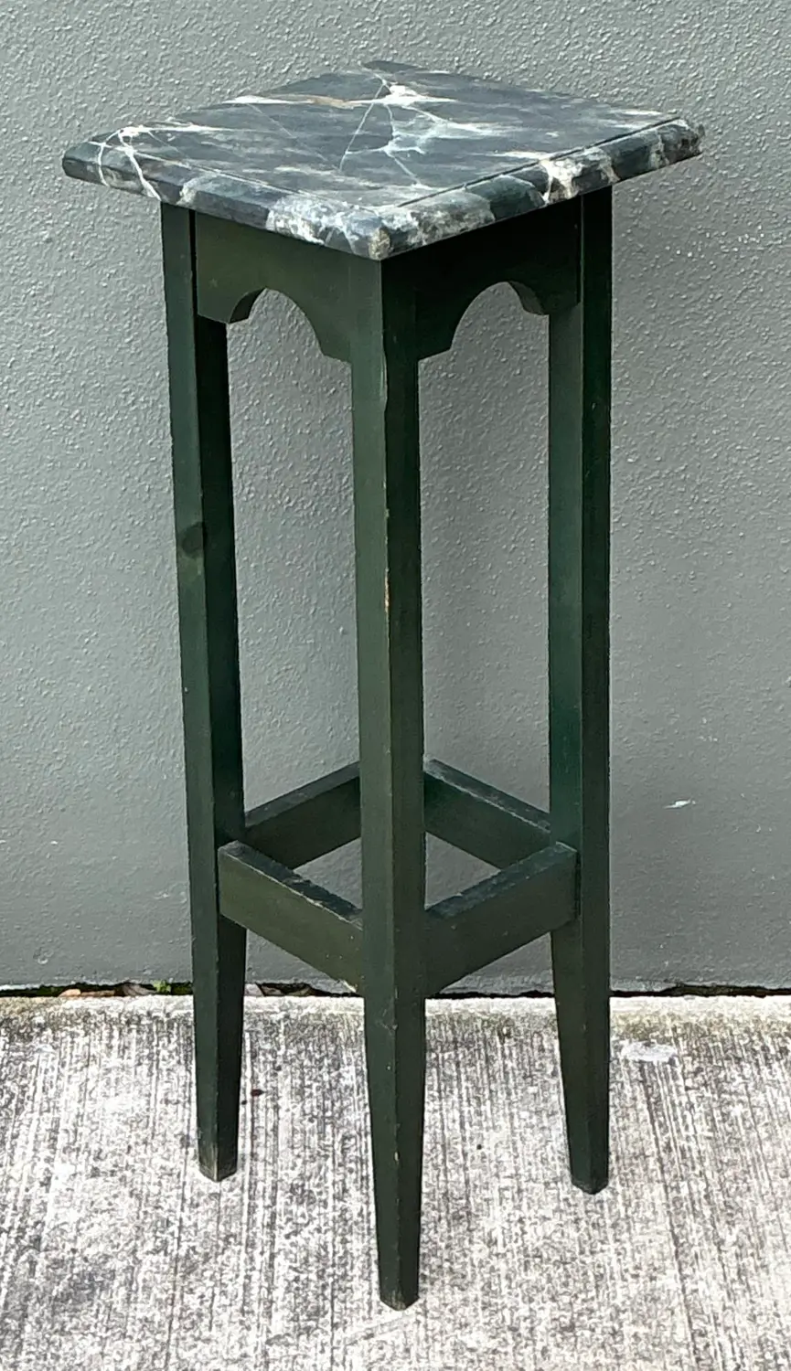 Vintage Brazilian Faux Finished Marble Pedestal