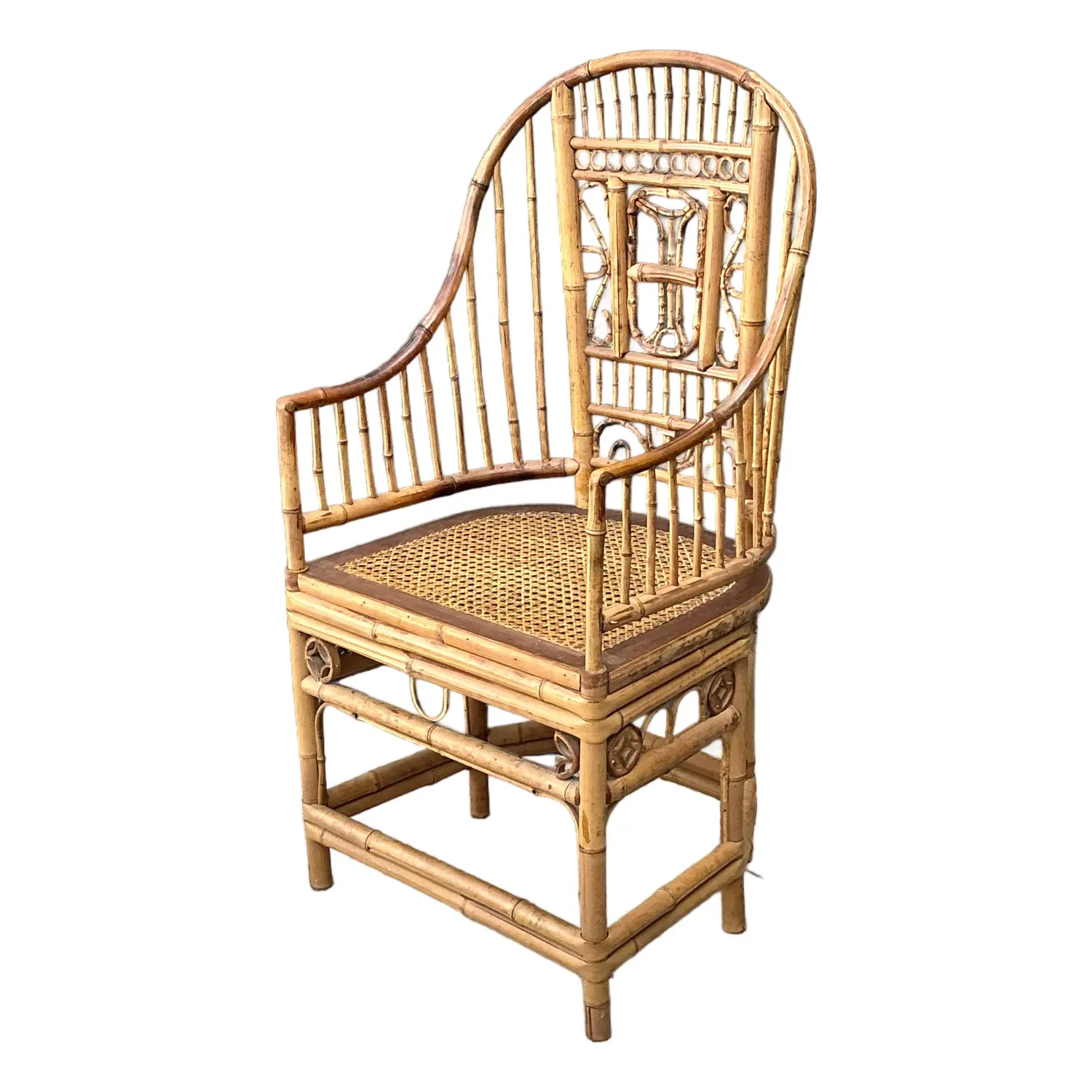 Vintage Brighton Pavilion High Back Rattan Chair