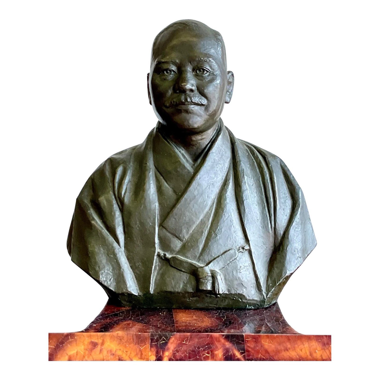 Vintage Bronze Sculpture of Handsome Man