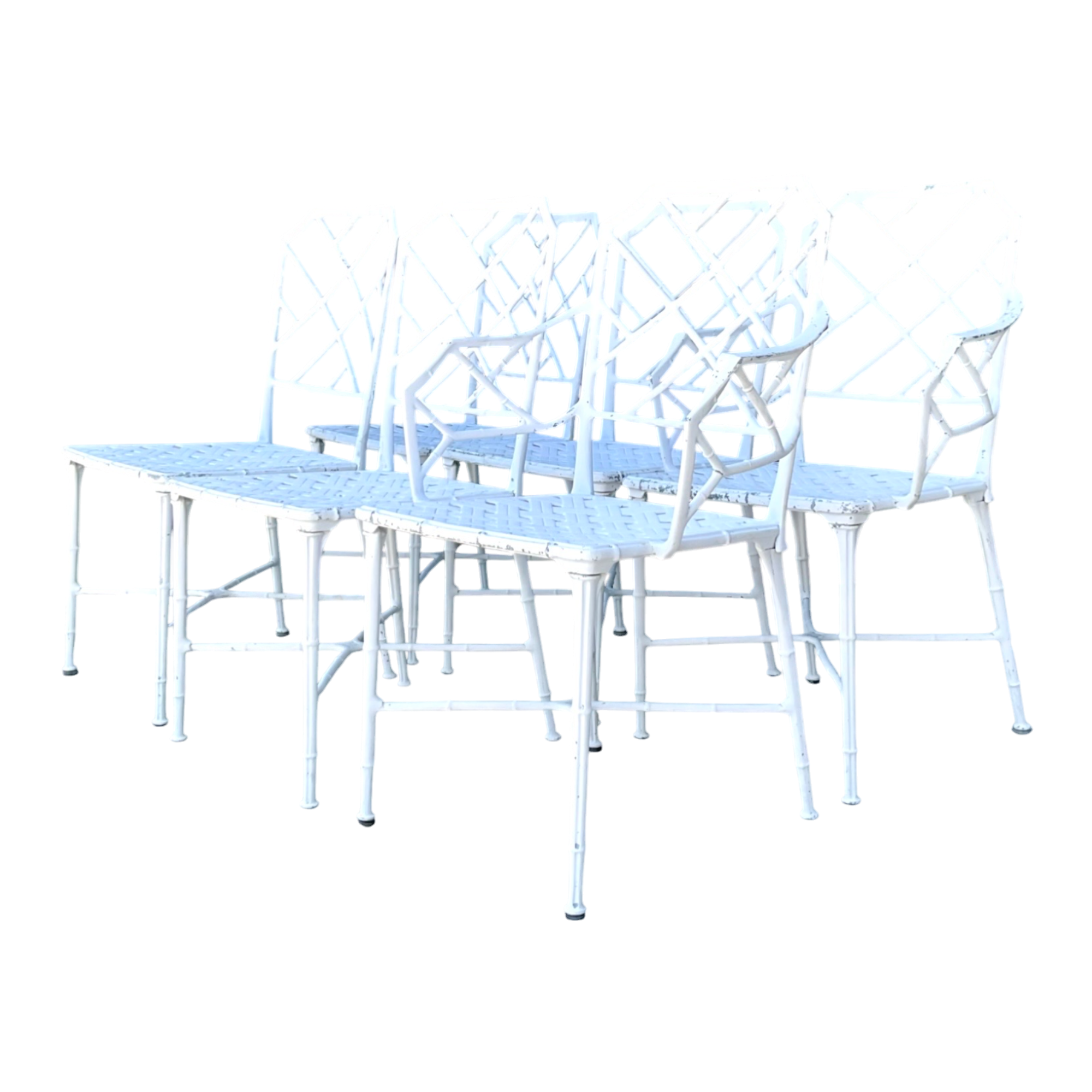 Vintage Brown Jordan “Calcutta” Cast Aluminum Dining Chairs - Set Of 6