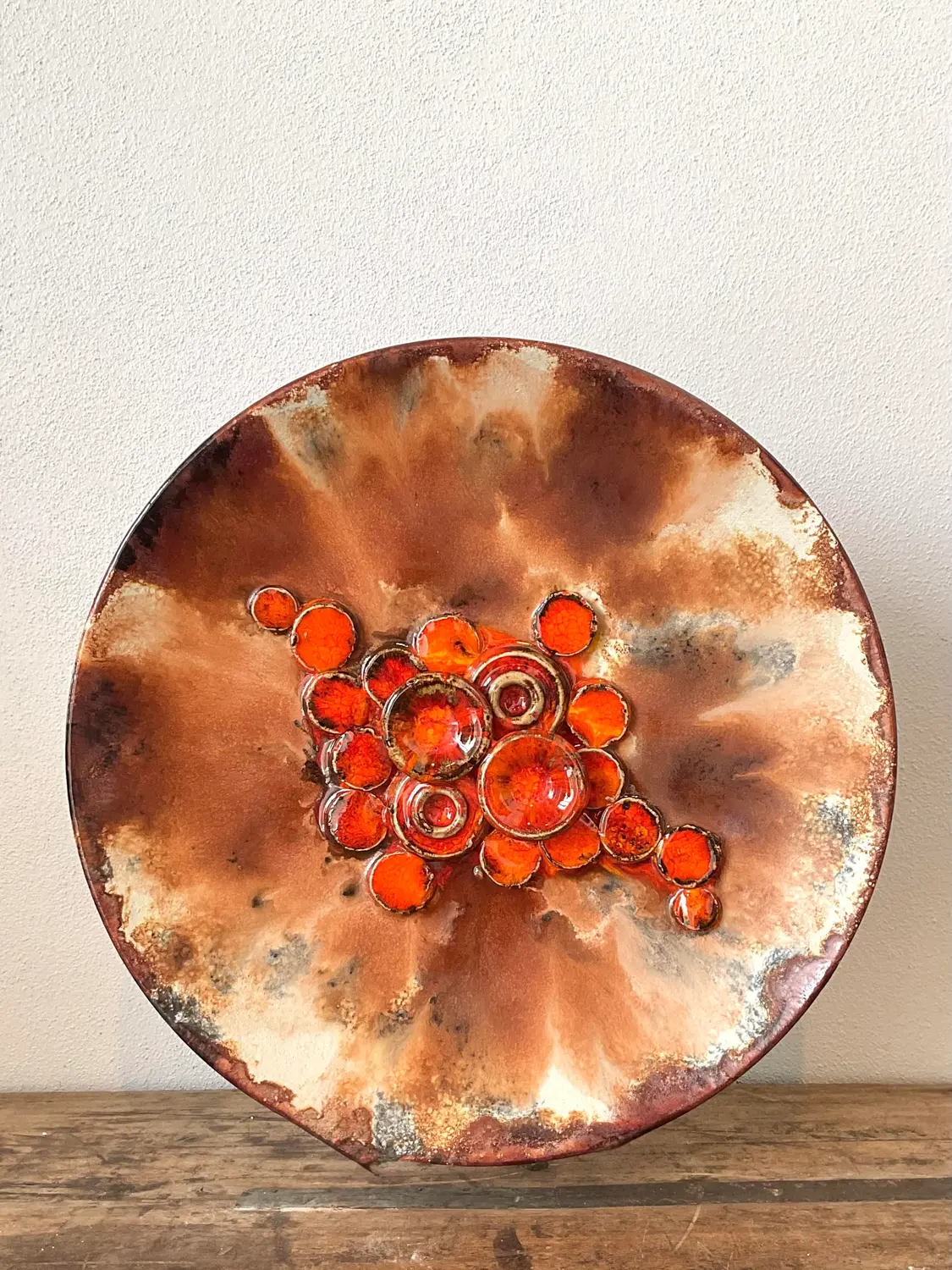 Vintage Brueghel Ceramic Plate - Side view