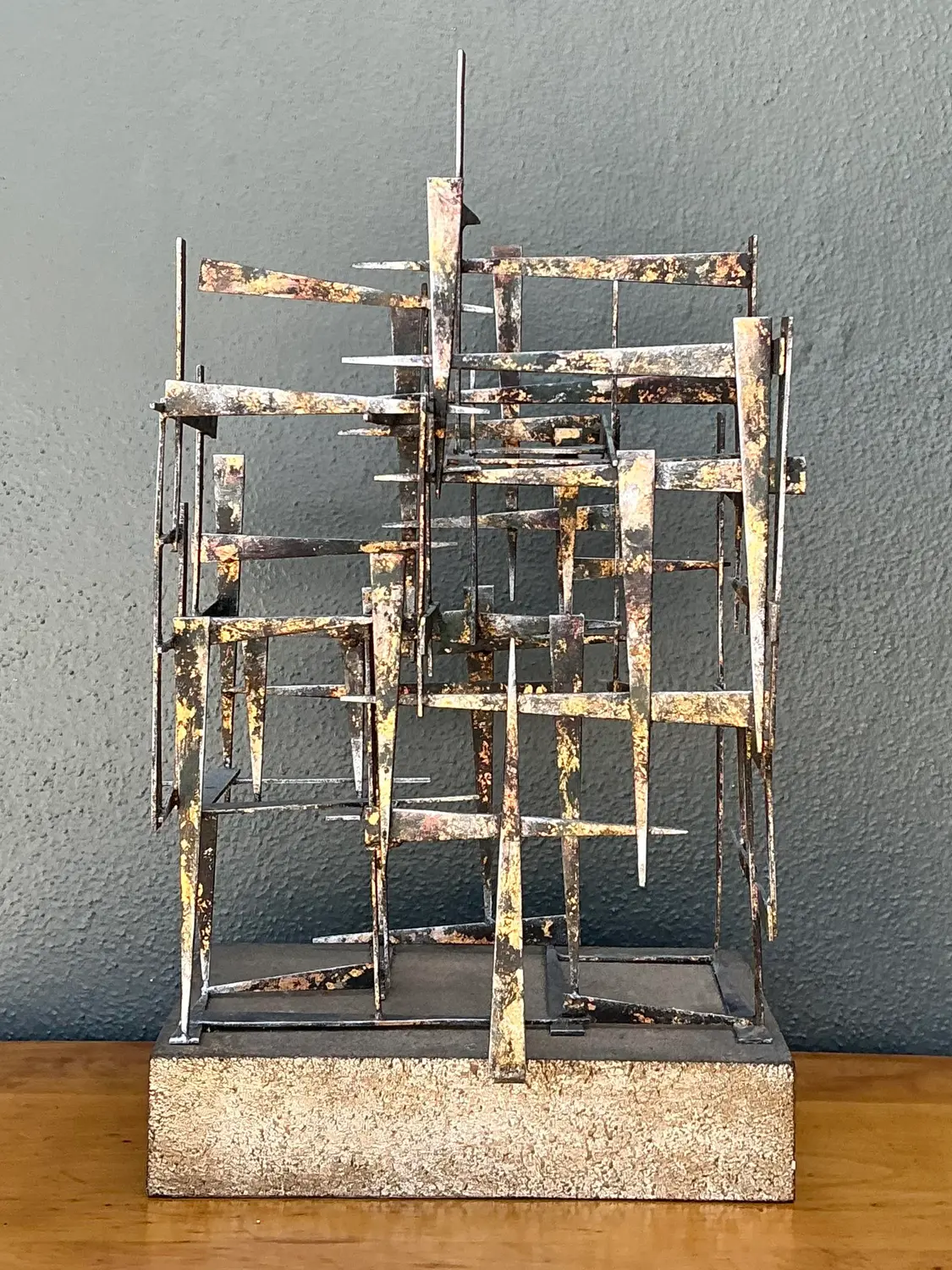 Vintage Brutalist Abstract Sculpture - Back view