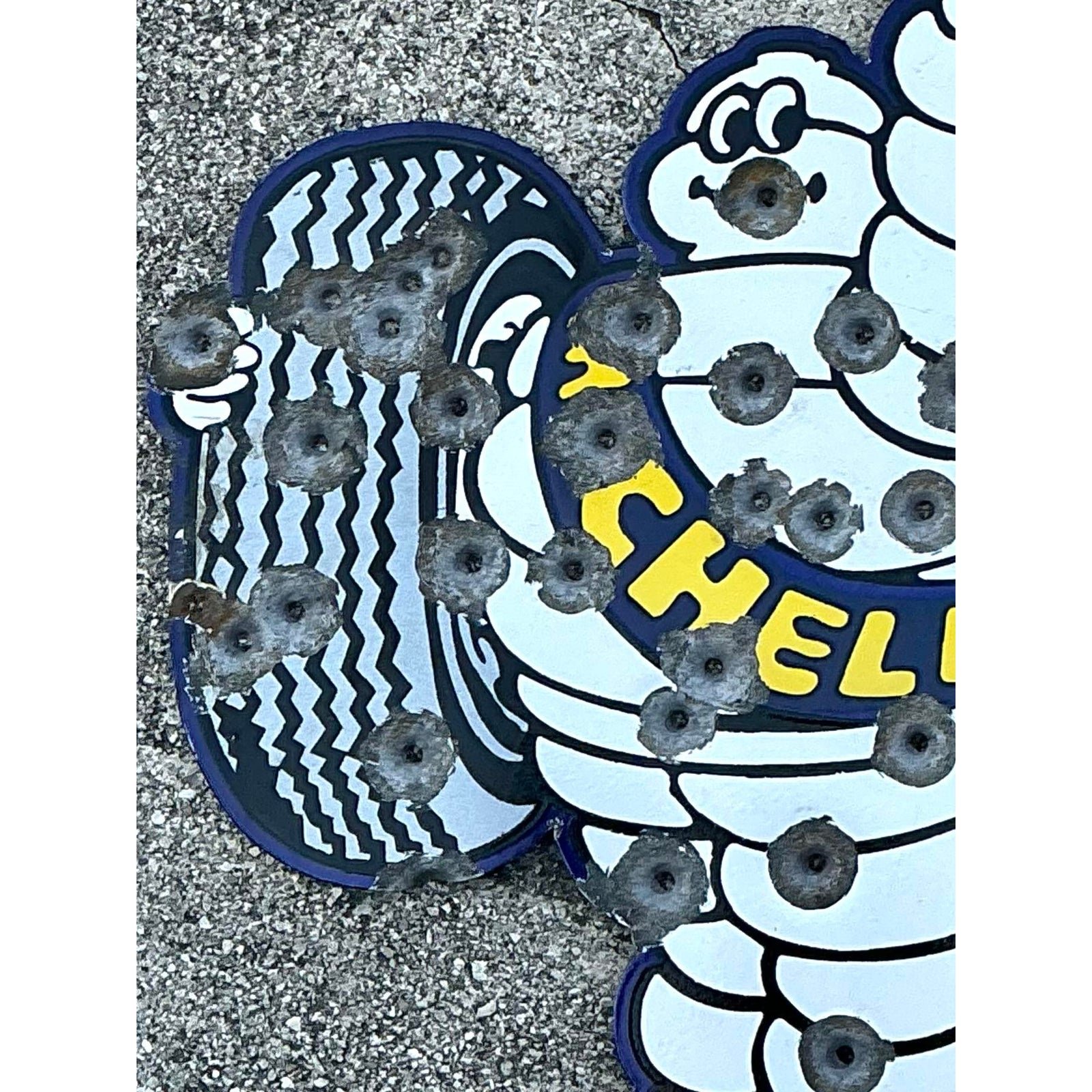 Vintage Bullet Anole Michelin Man Wall Sculpture - Back view