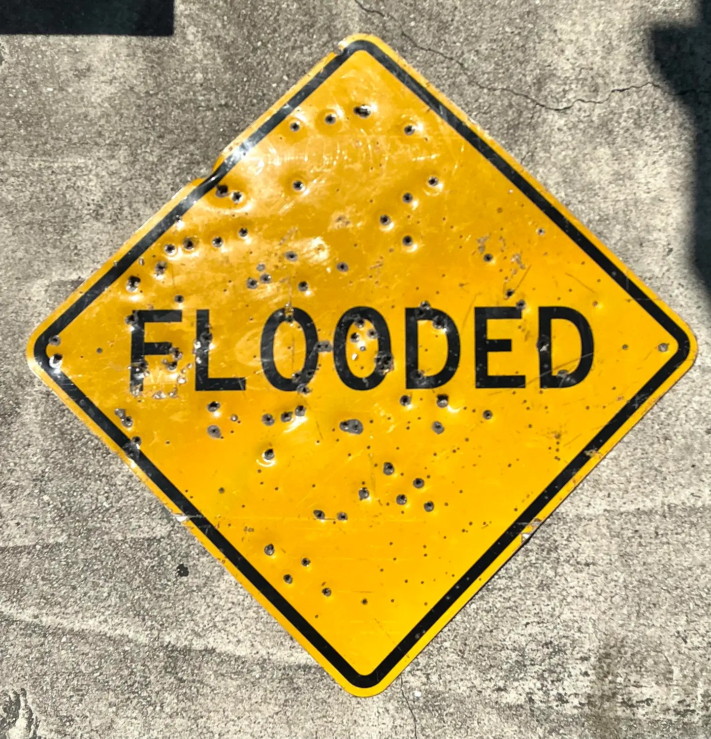 Vintage Bullet Flooded Sign - Detail view