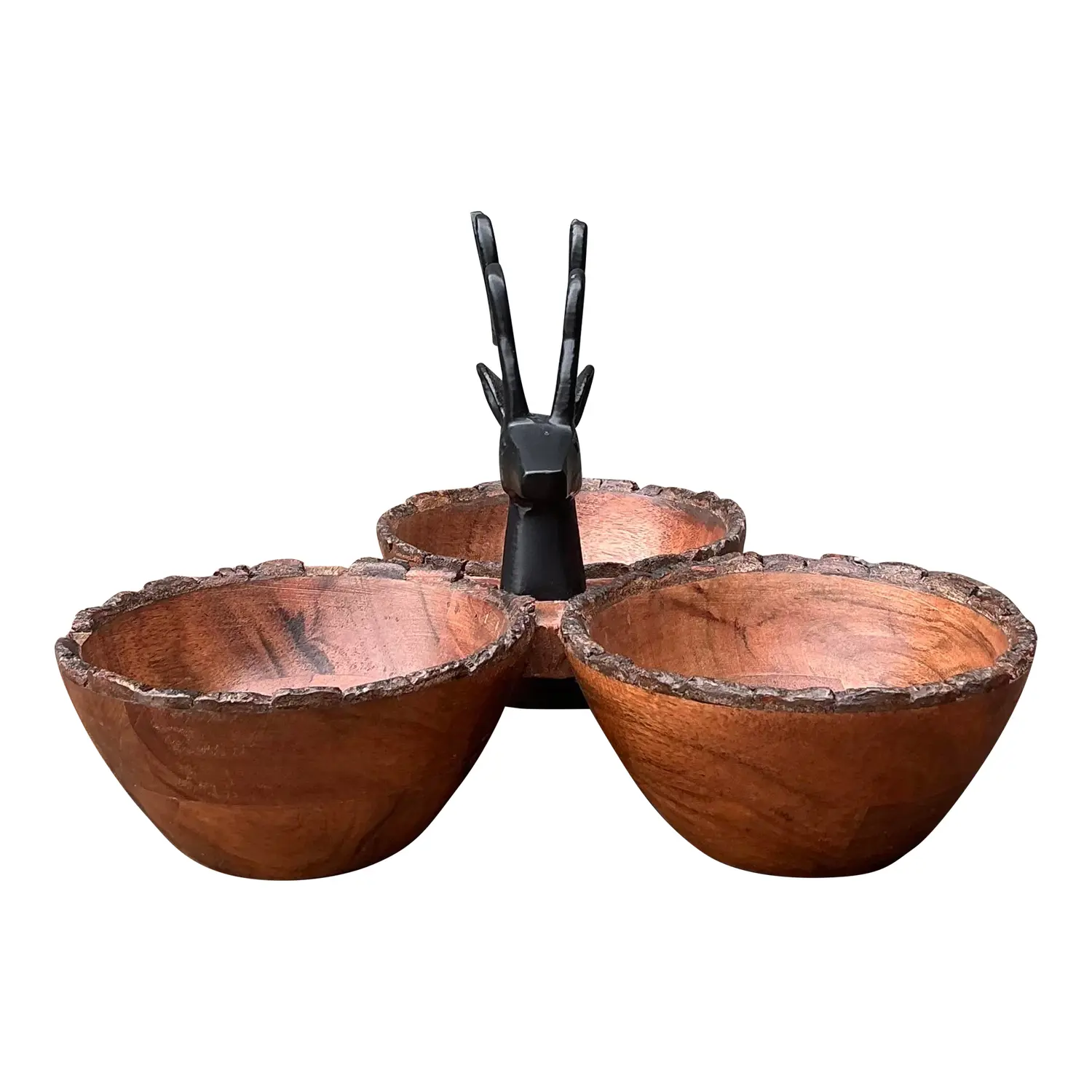 Vintage Burl Wood Buck Nut Bowl