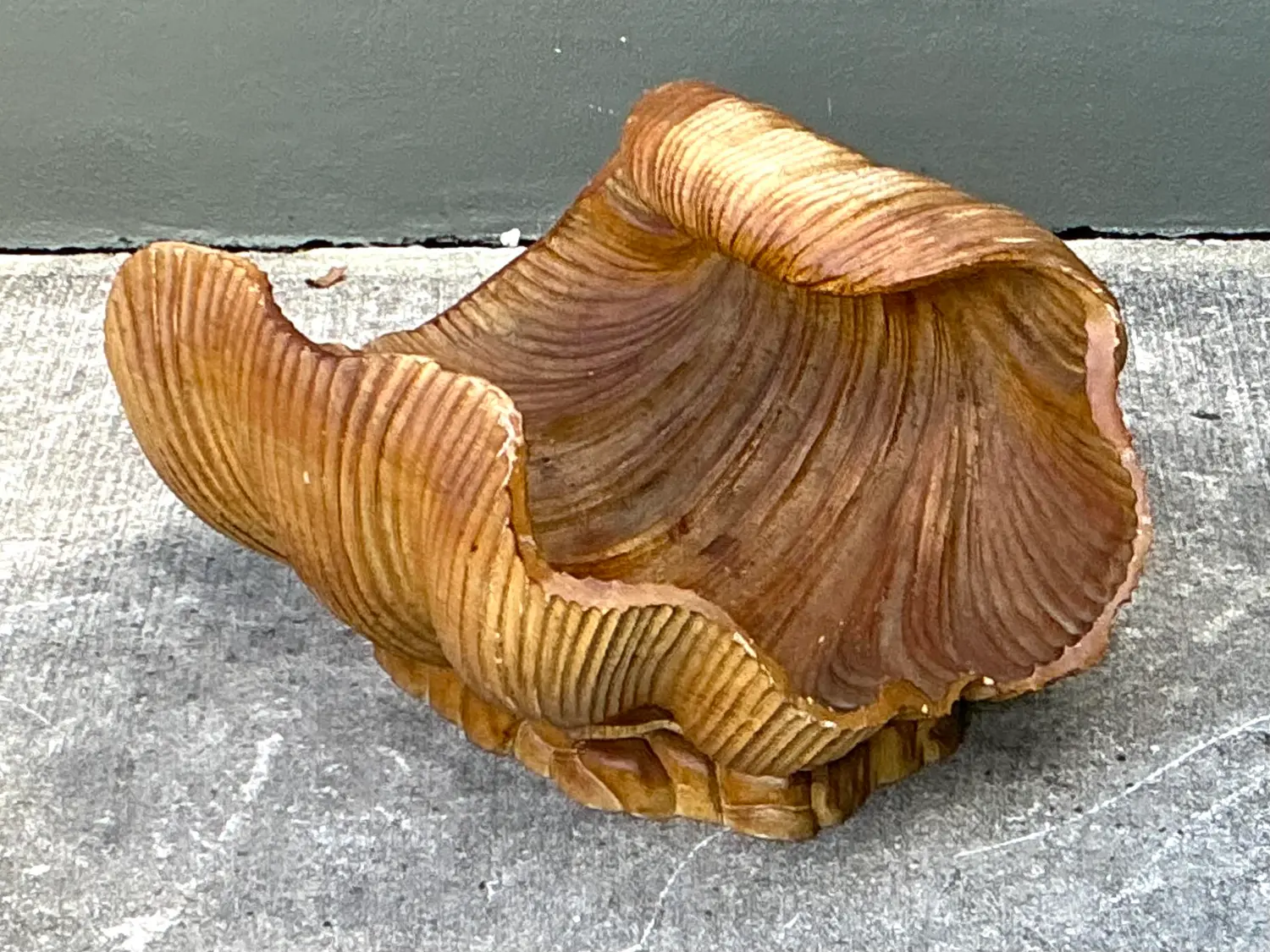 Vintage Carved Clam Shell Coffee Table - Detail view