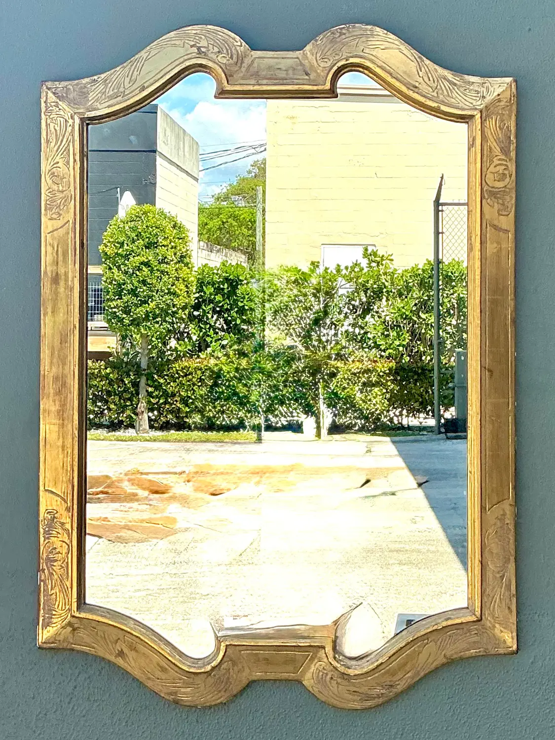 Vintage Carved Gilt Mirror - Detail view