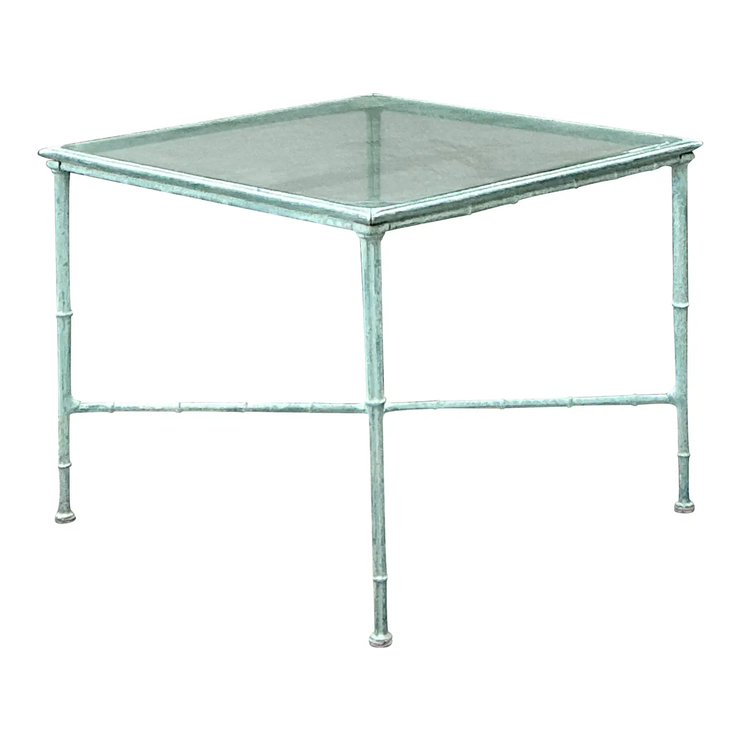 Vintage Cast Aluminum Outdoor Side Table After Brown Jordan