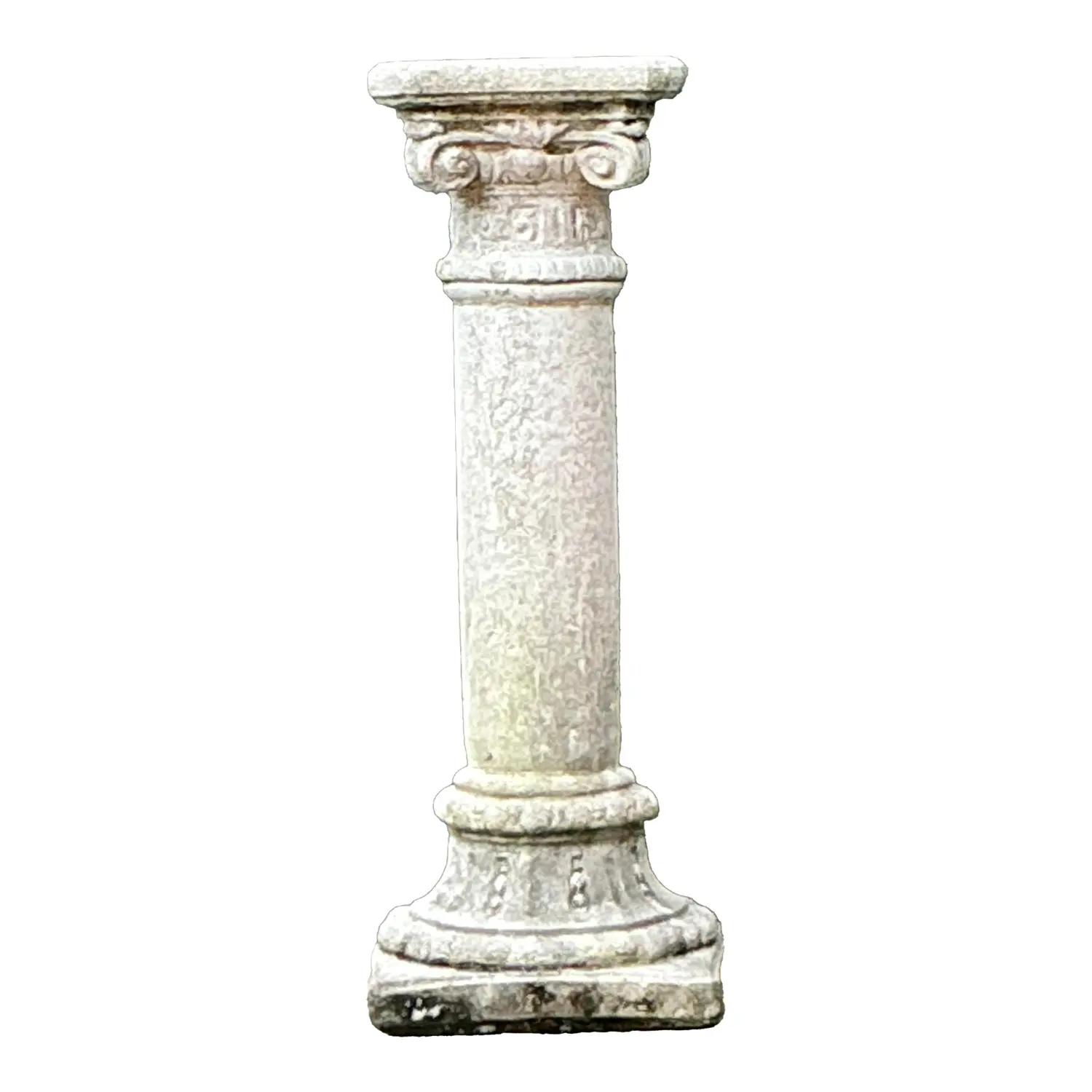 Vintage Cast Concrete Corinthian Column Pedestal