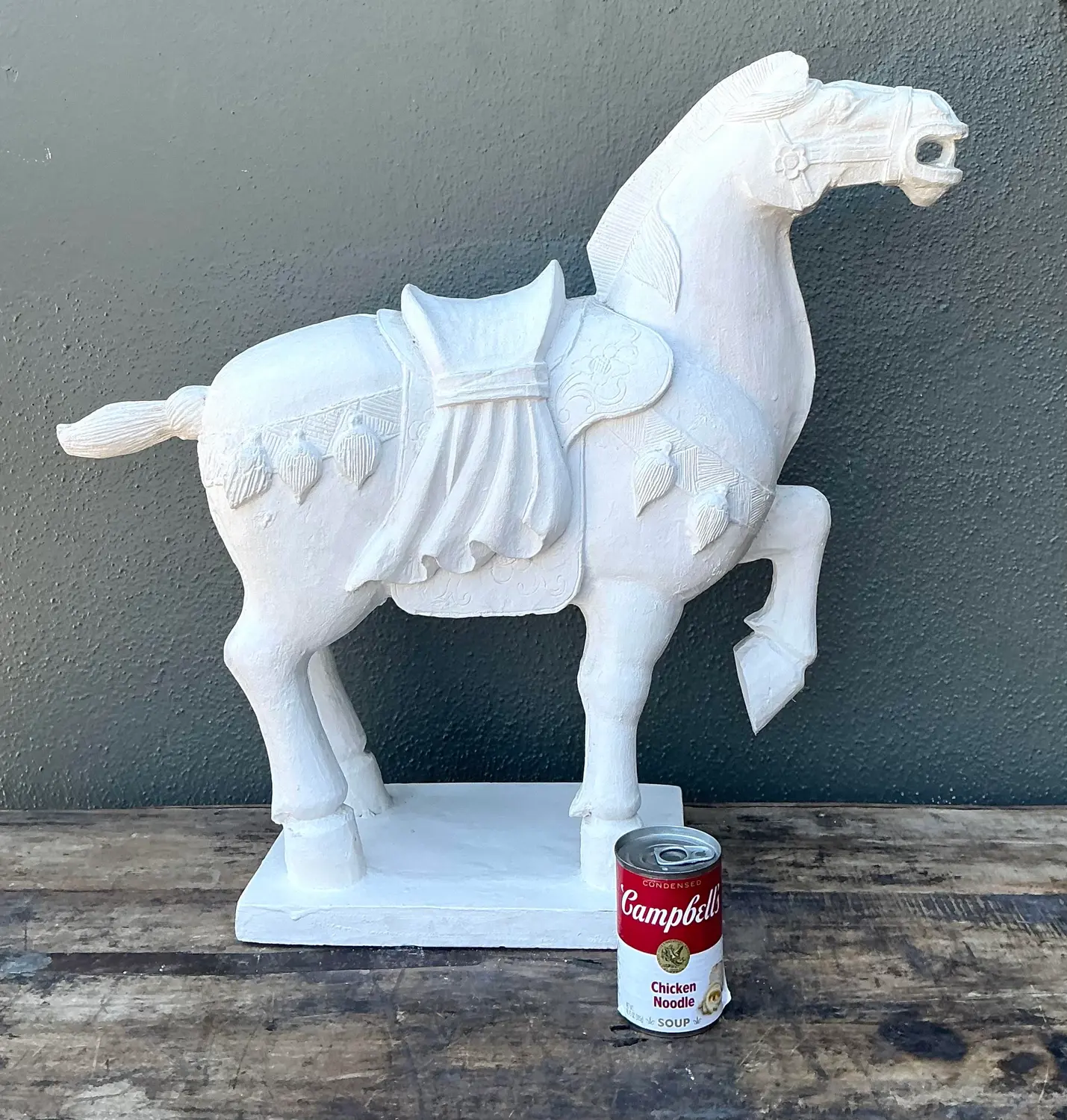 Vintage Cast Concrete Emperor Horse - Detail view