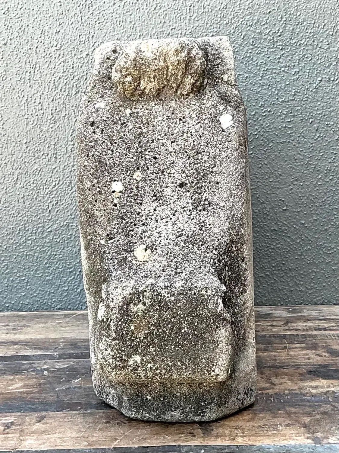 Vintage Cast Concrete Horse Head - Side view