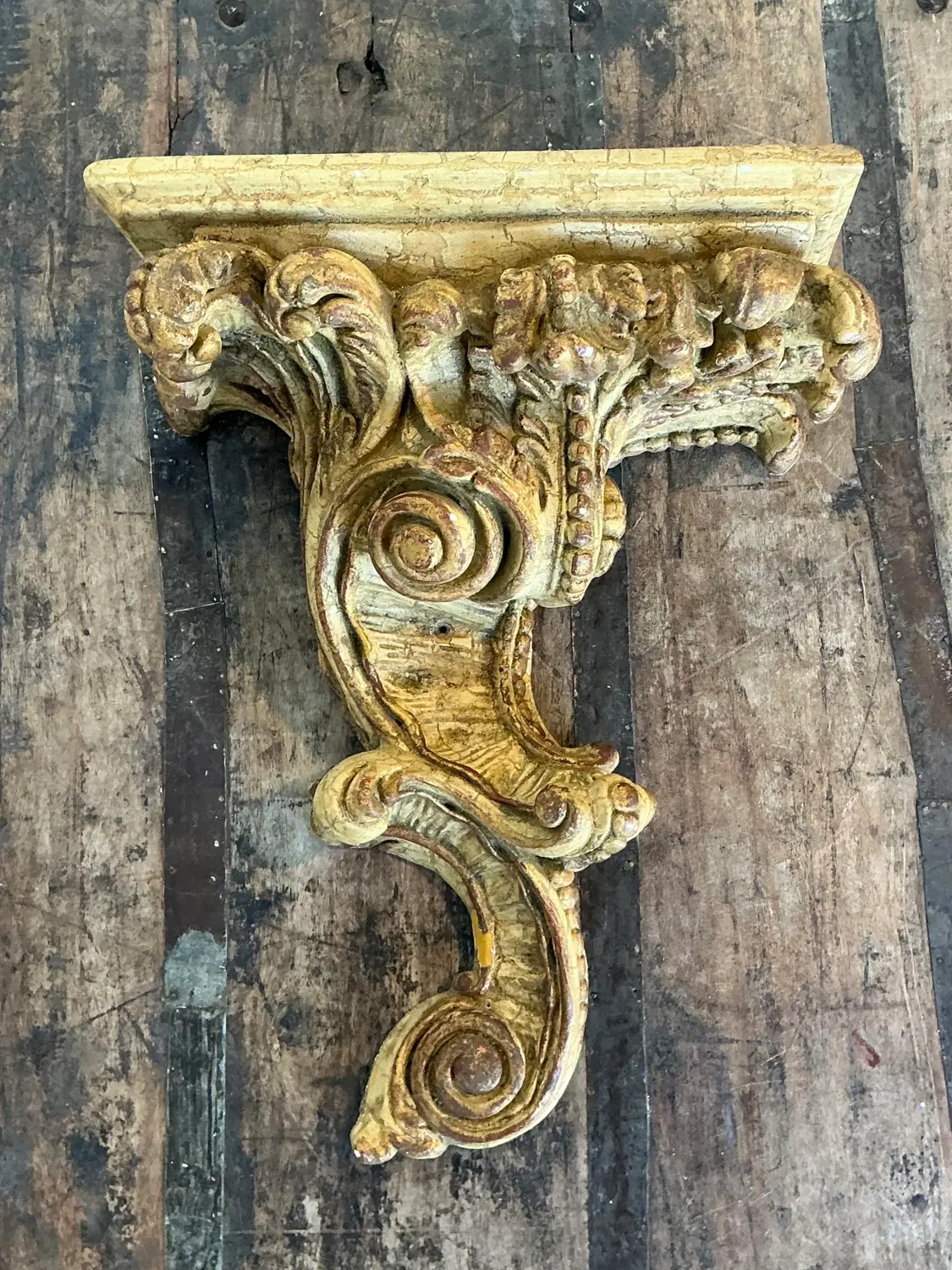 Vintage Cast Resin Bracket - Detail view