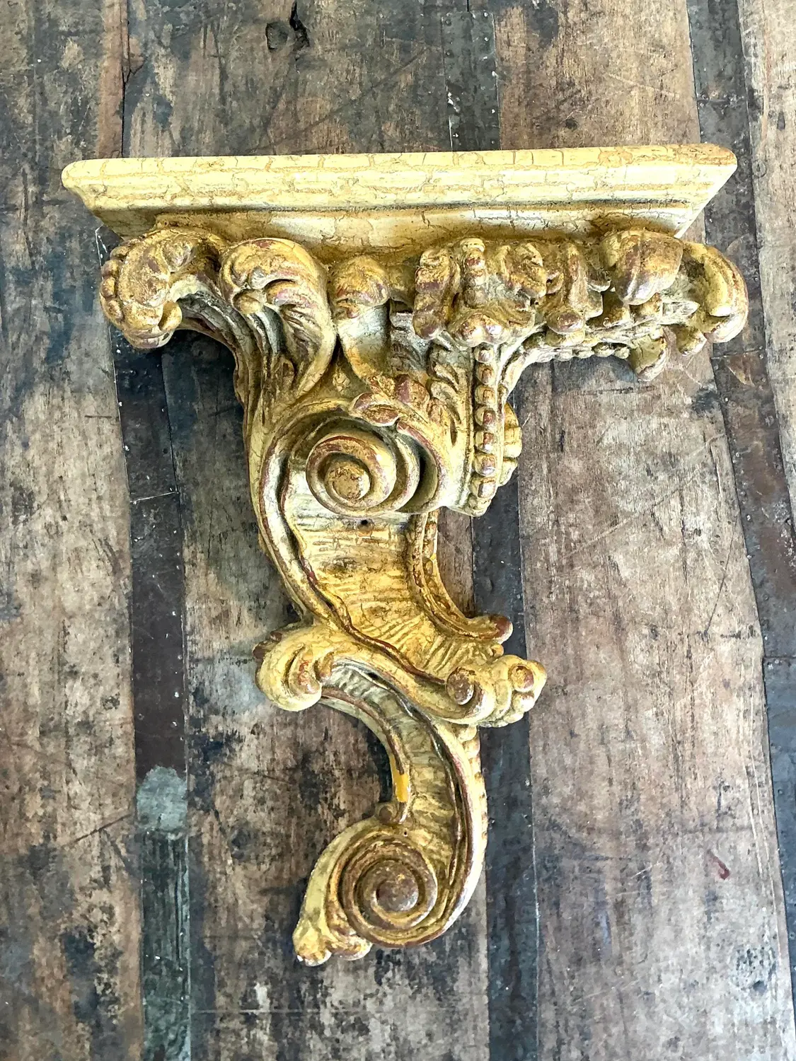 Vintage Cast Resin Bracket - Top view