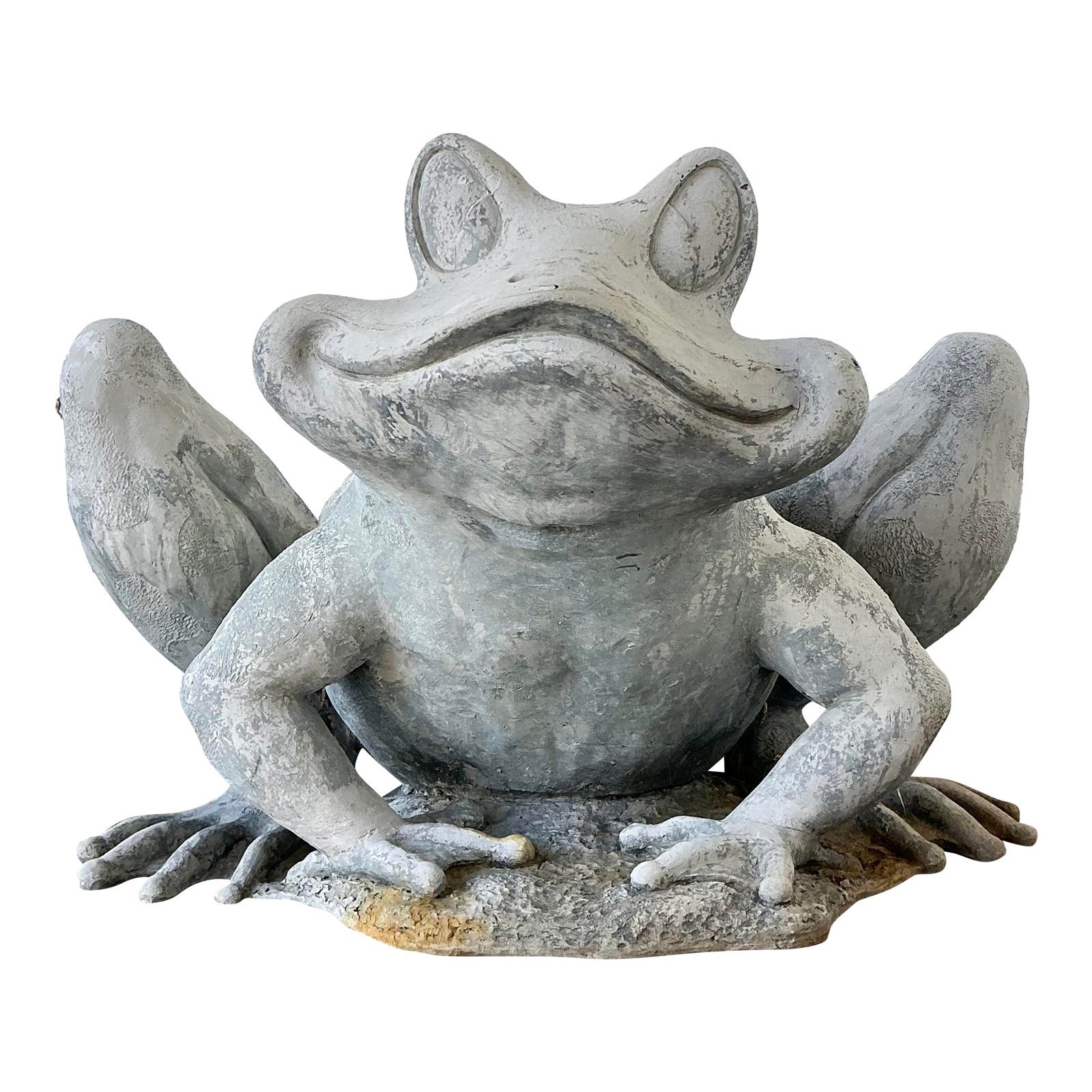 Vintage Cast Resin Frog Planter
