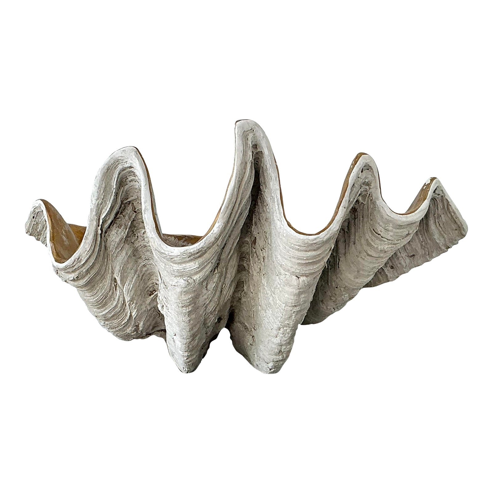 Vintage Cast Resin Giant Clamshell