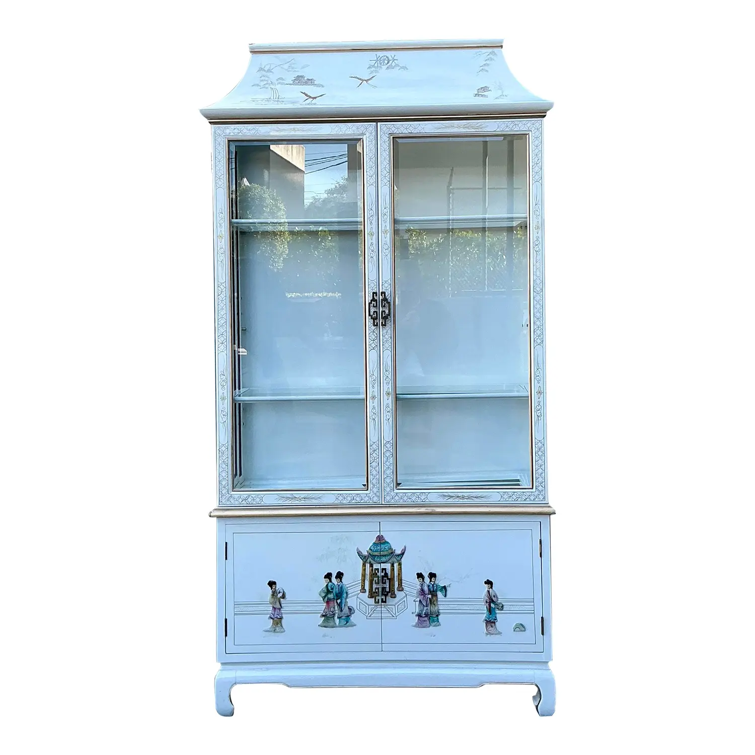 Vintage Chinoiserie Pagoda Cabinet