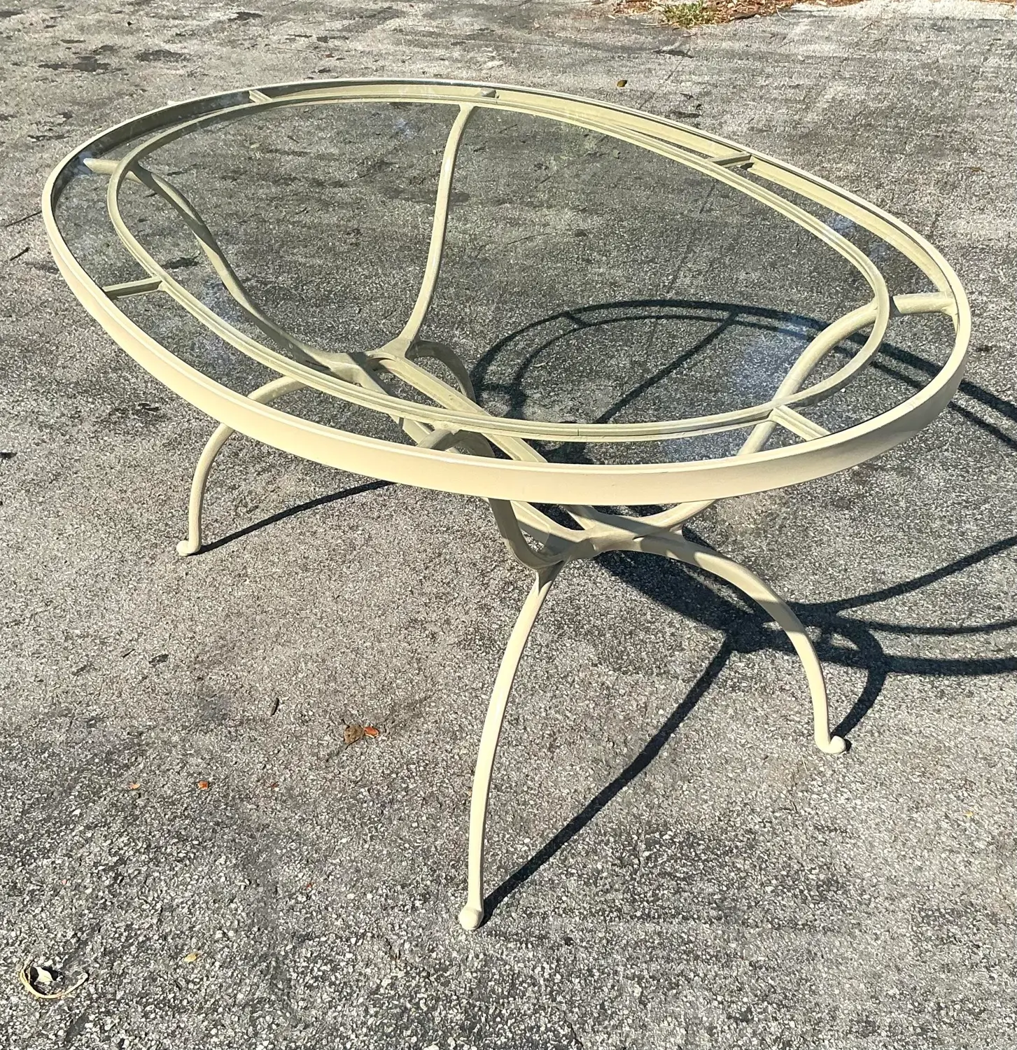 Vintage Coastal Brown Jordan Classic 2 Cast Aluminum Patio Dining Set - Back view