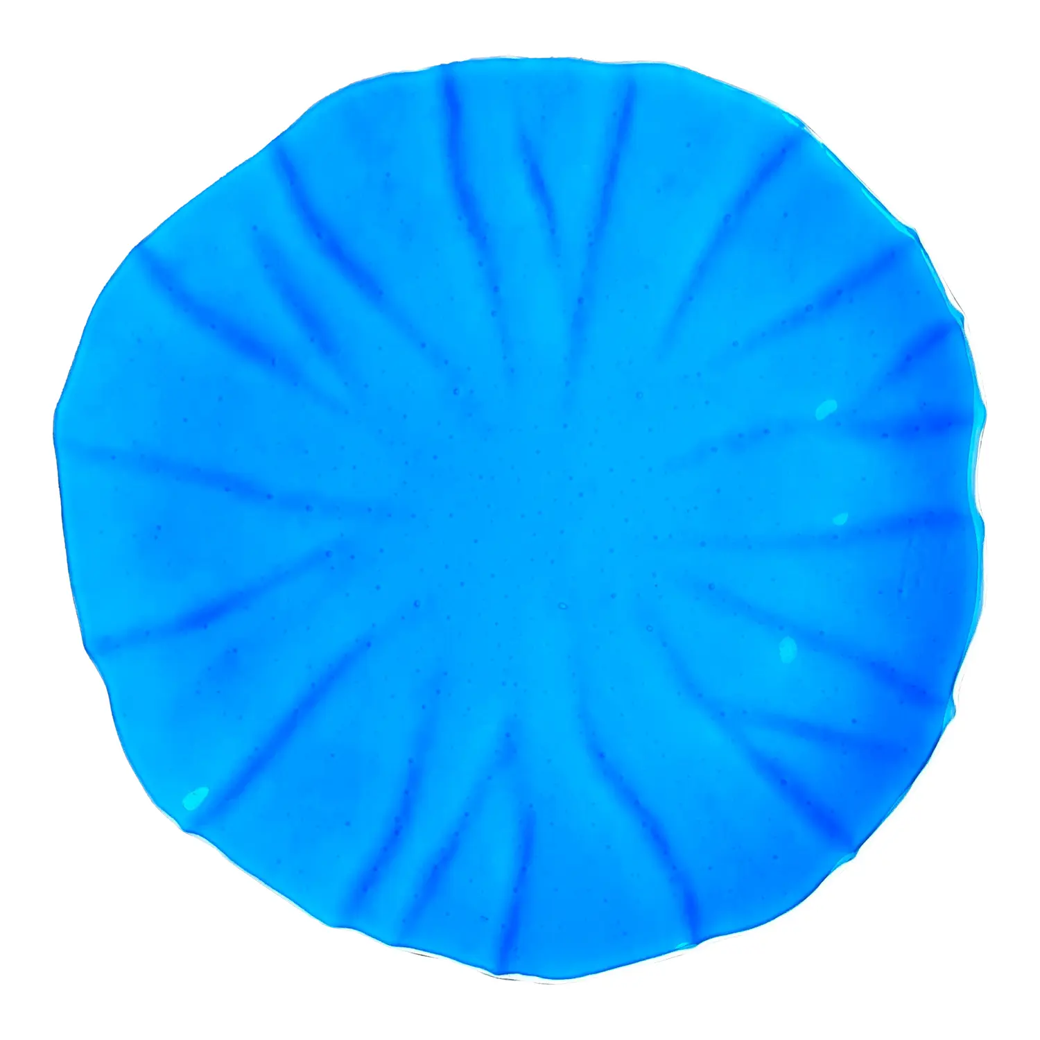 Vintage Coastal Electric Blue Glass Tray