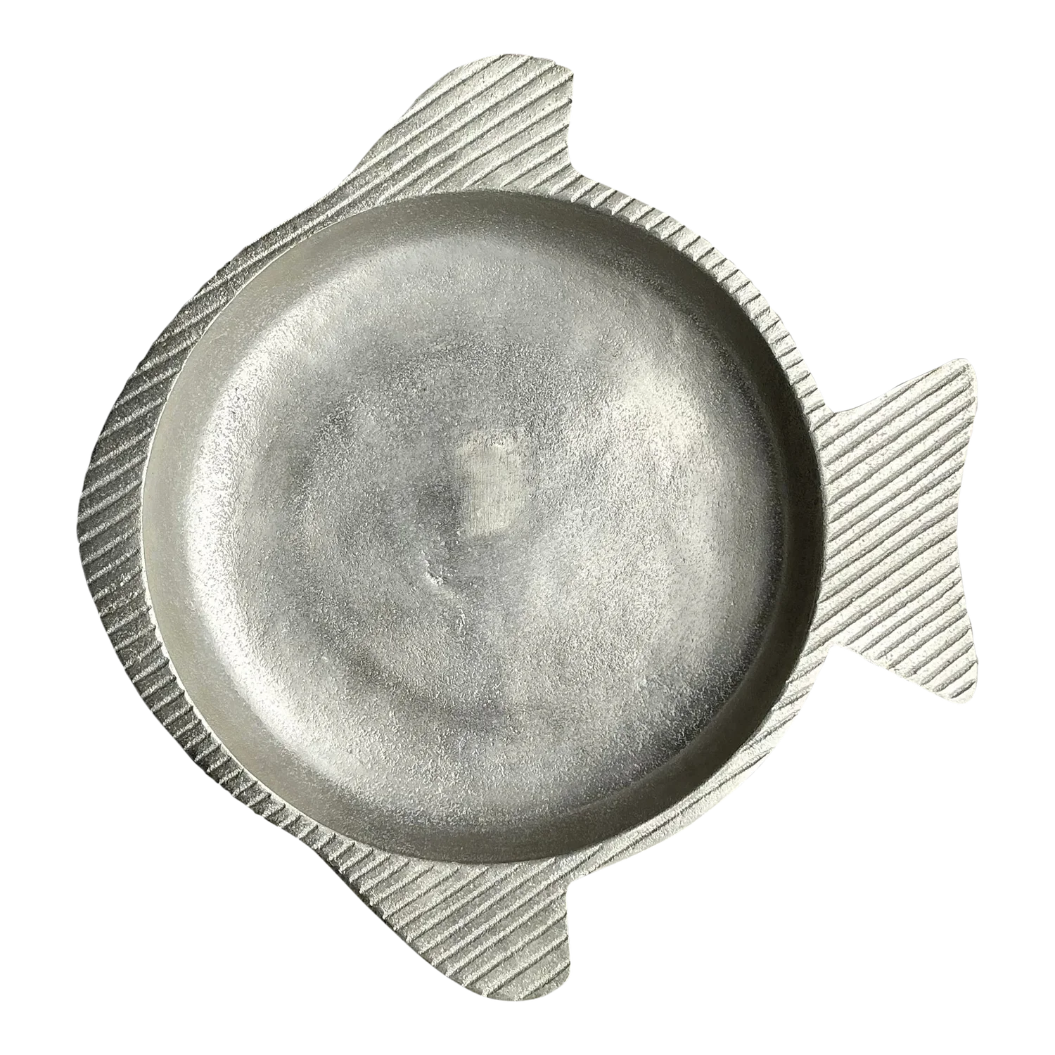Vintage Coastal Etched Fish Tray - Detail view