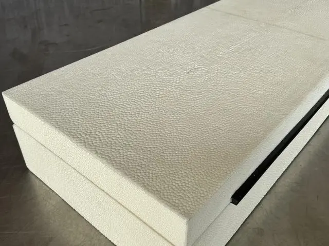 Vintage Coastal Faux Shagreen Long Box - Detail view