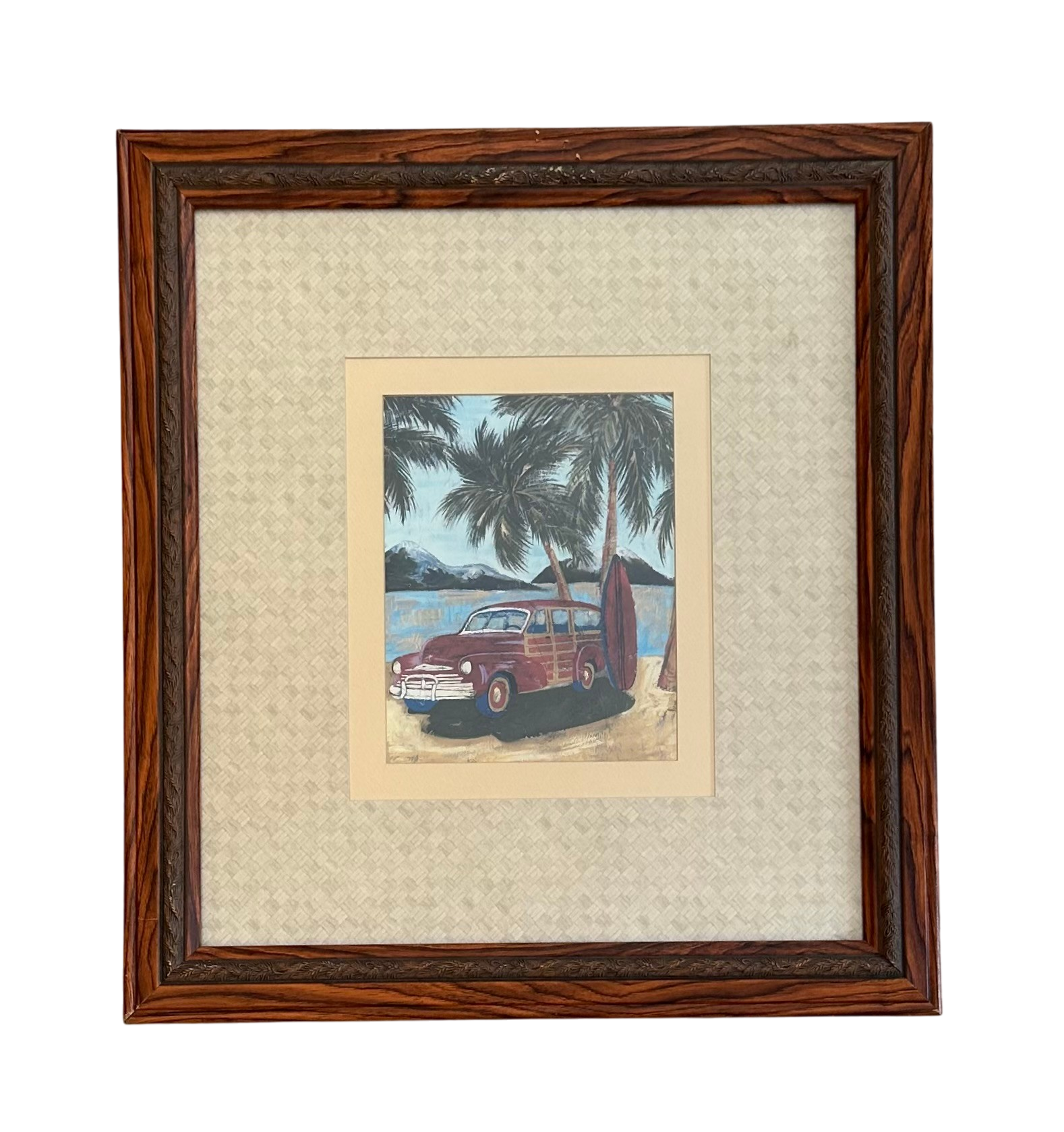 Vintage Coastal Framed Beach Print