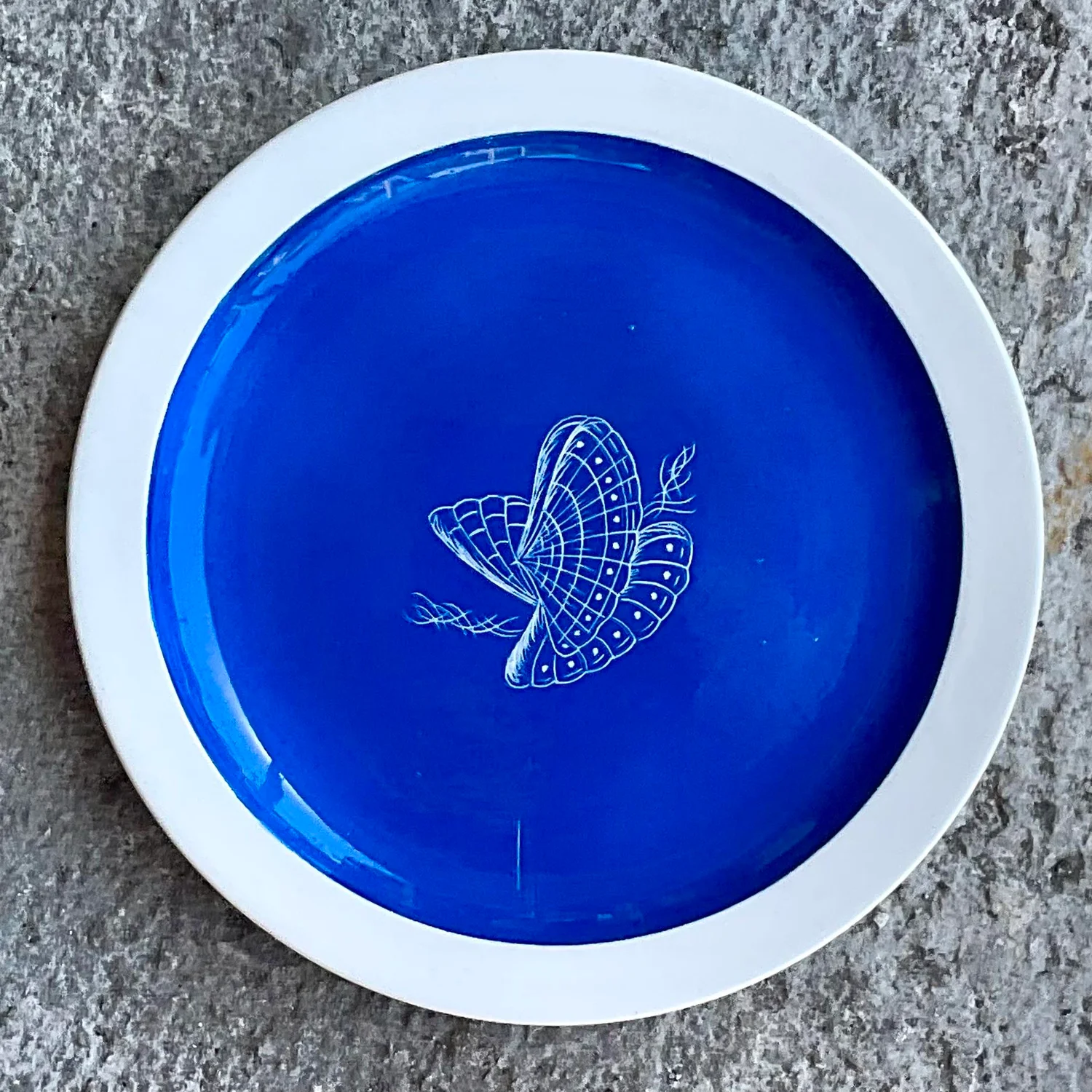 Vintage Coastal Italian Baffanella Nautical Dinner Plates - Set of 12 - Back view