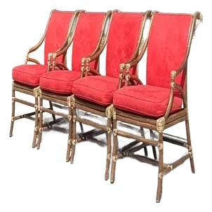 Vintage Coastal McGuire Rattan and Cane Dining Chairs - Set of 4