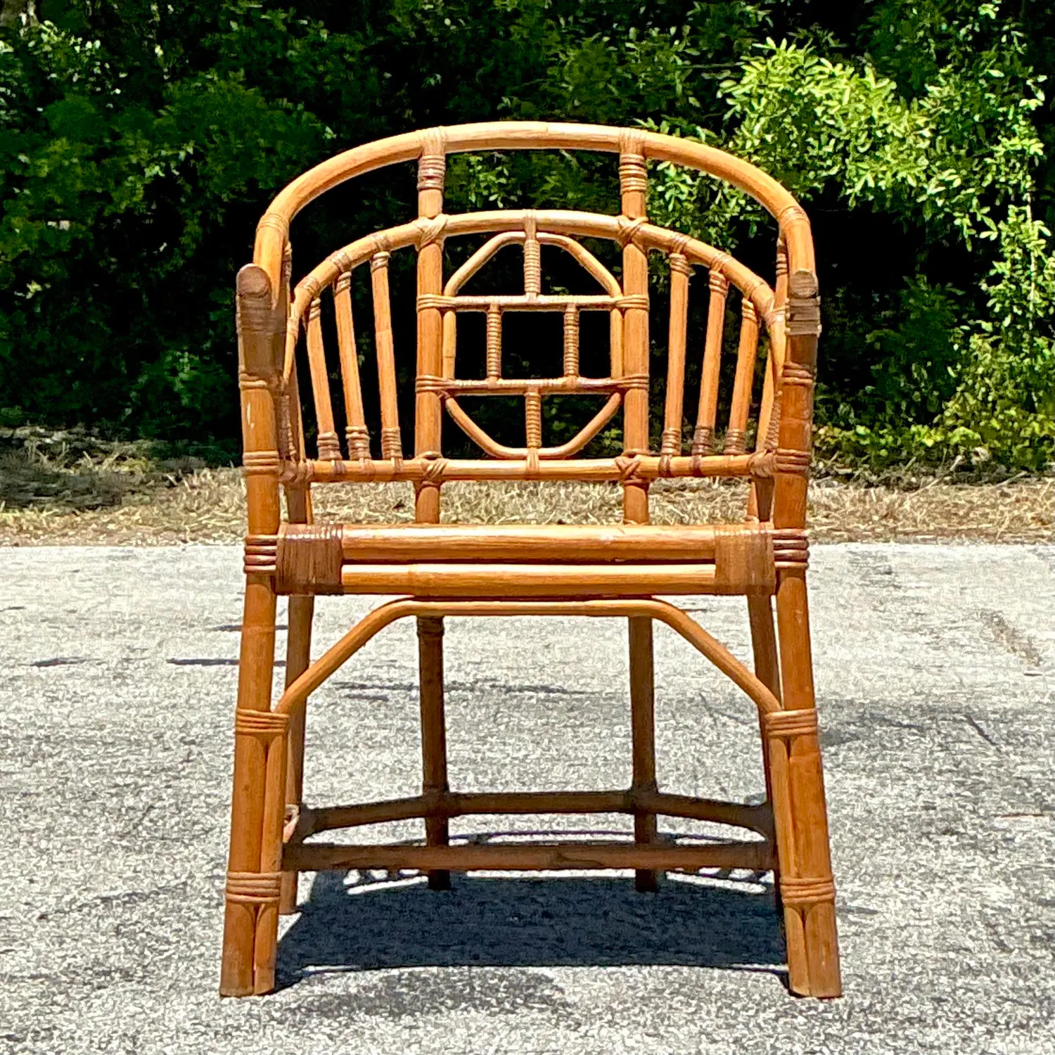 Vintage Coastal Medallion Brighton Chair - Side view
