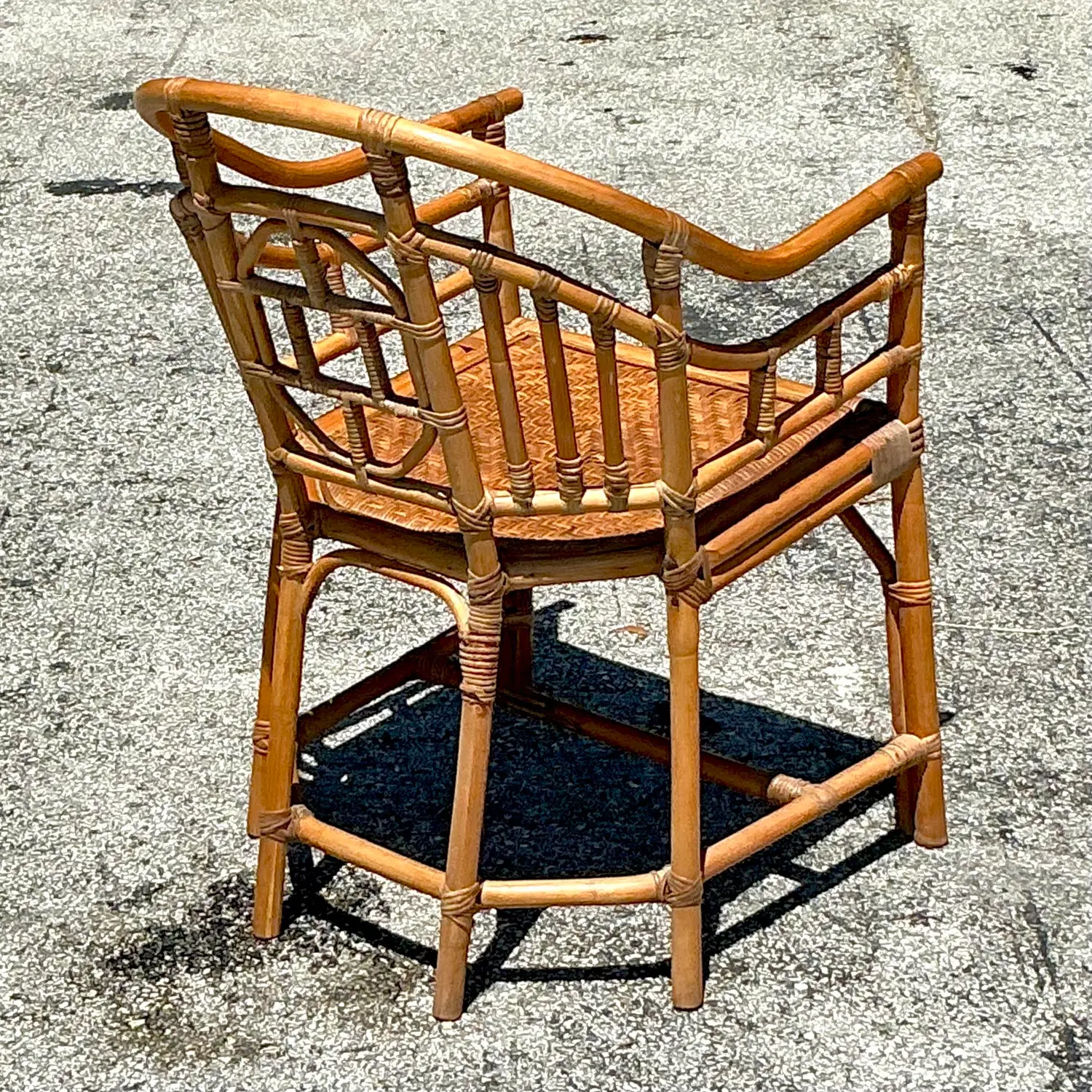 Vintage Coastal Medallion Brighton Chair - Top view
