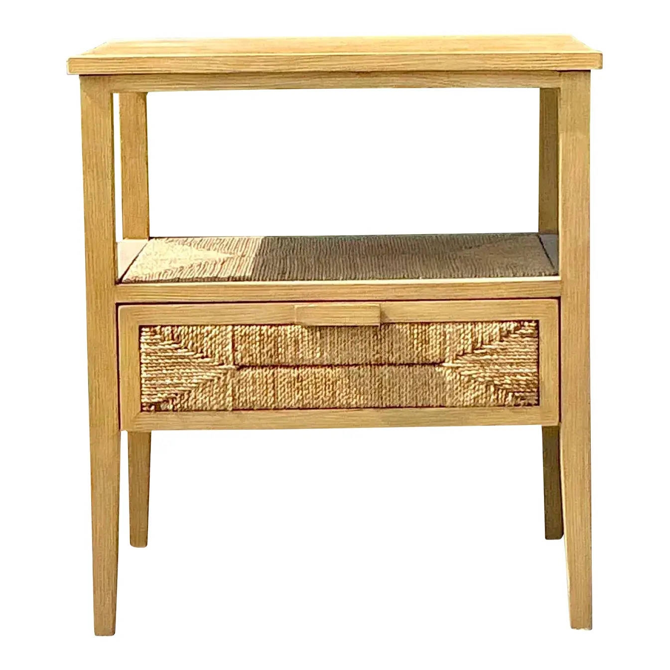 Vintage Coastal Palecek Wrapped Jute Nightstand