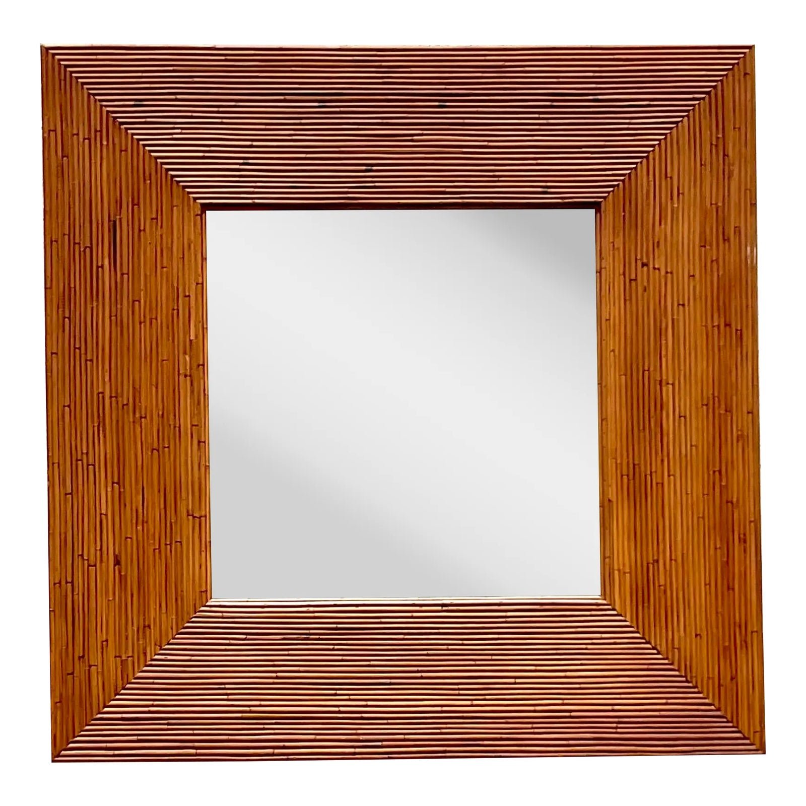 Vintage Coastal Pencil Reed Mirror