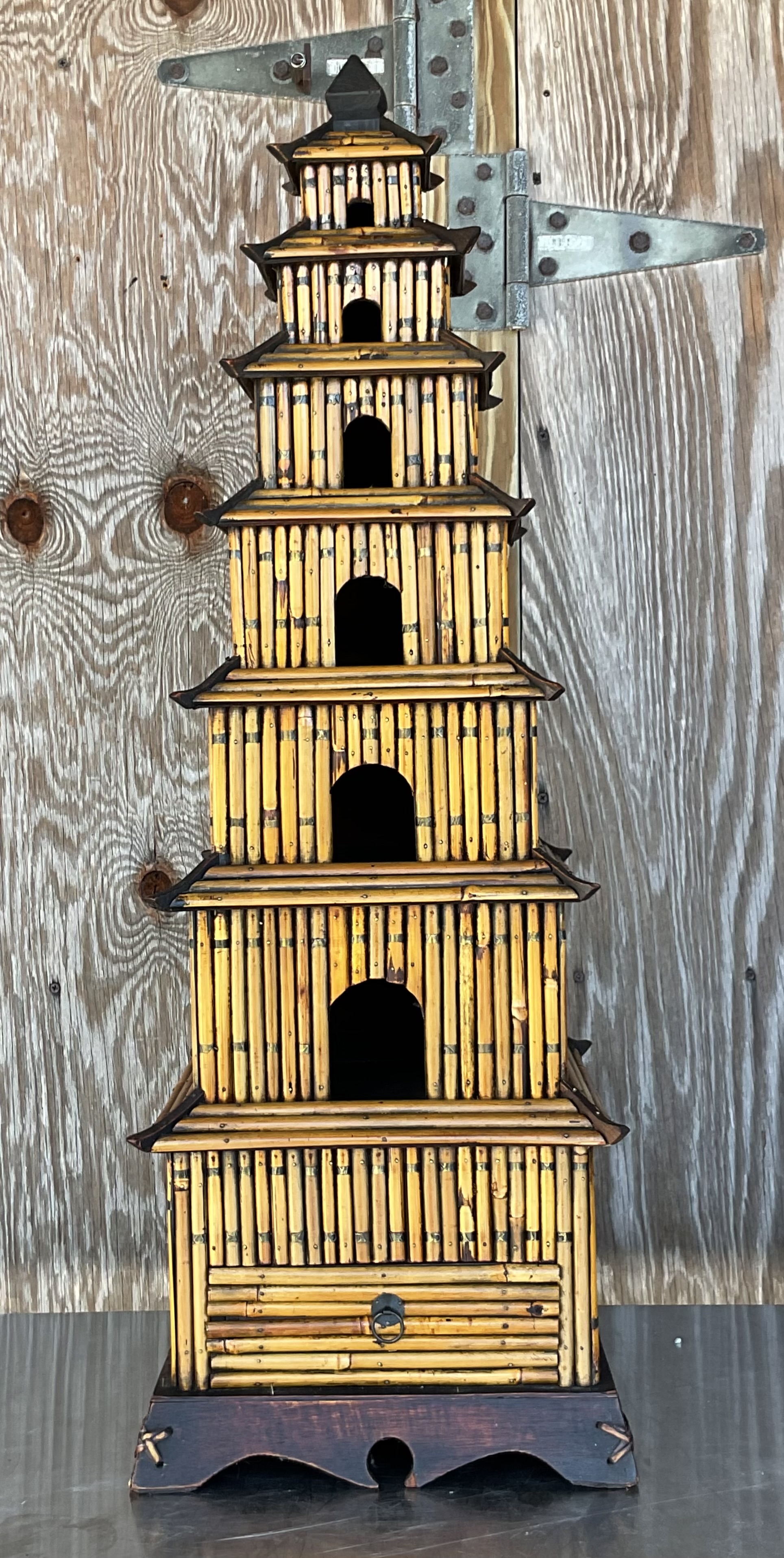 Vintage Coastal Pencil Reed Pagoda - Top view