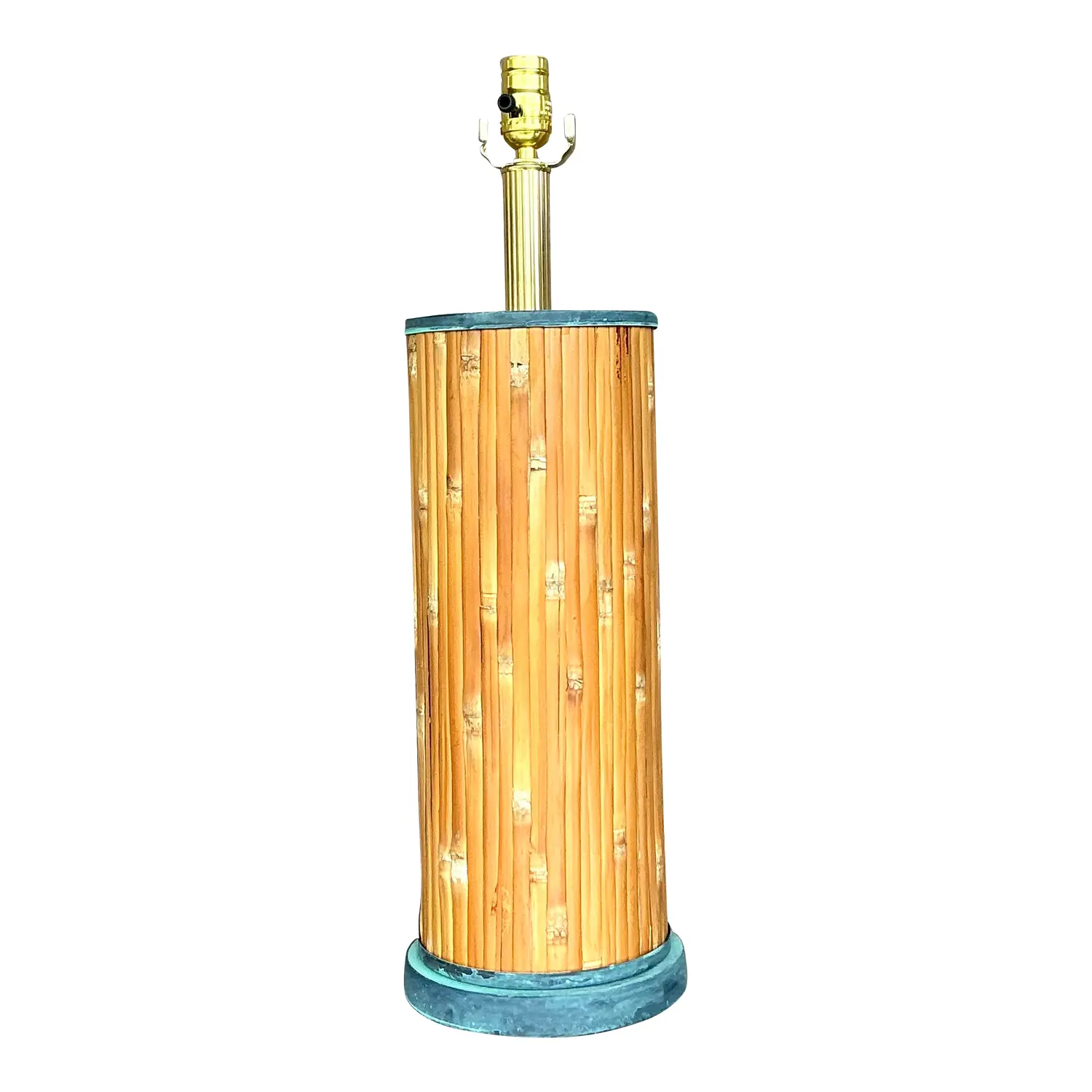 Vintage Coastal Split Reed Table Lamp