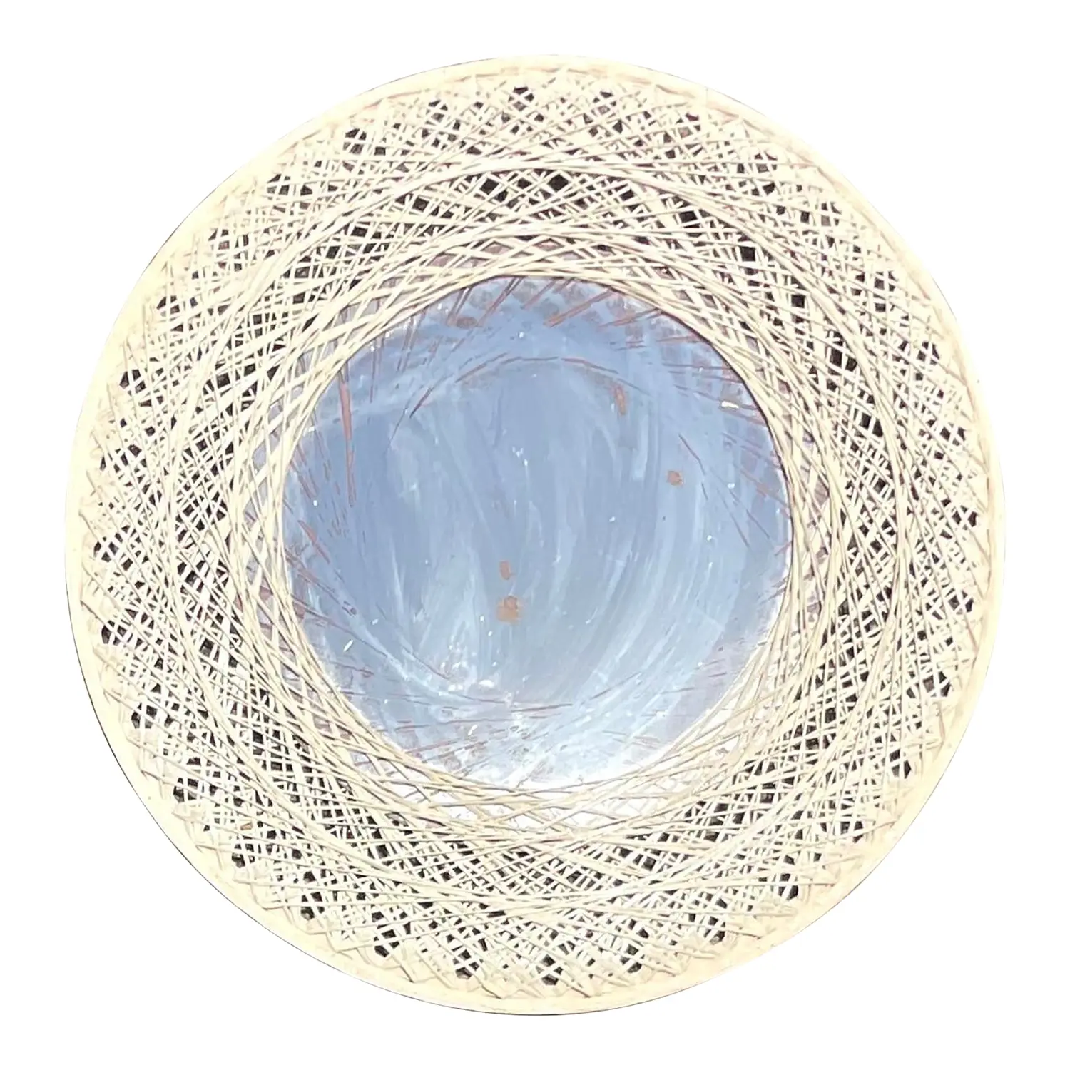 Vintage Coastal Spun Fiberglass Mirror After Russell Woodard