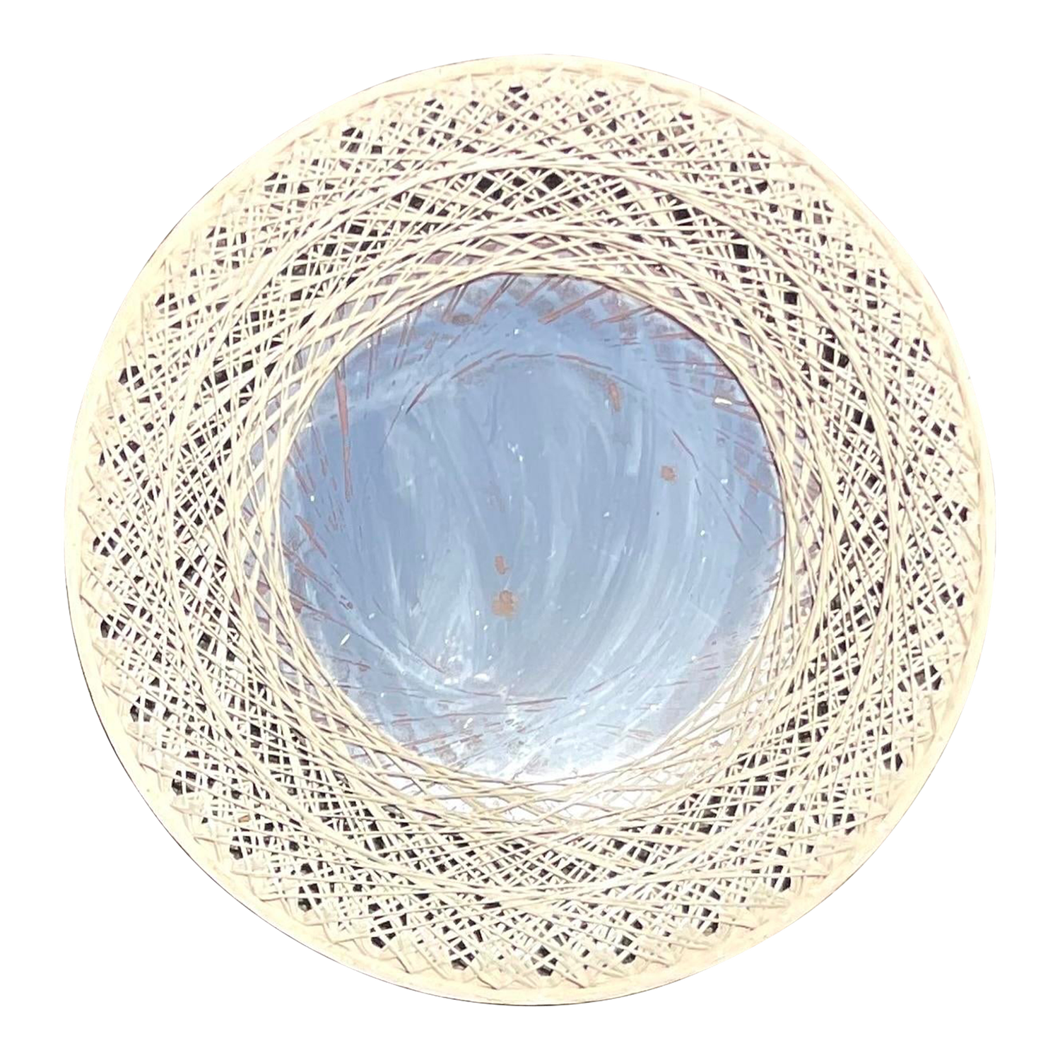 Vintage Coastal Spun Fiberglass Mirror After Russell Woodard - Detail view
