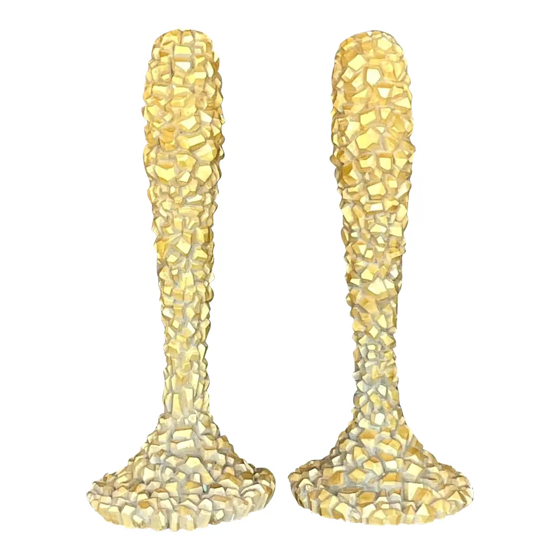 Vintage Coastal Textured Candlesticks After Nancy Corzine - a Pair