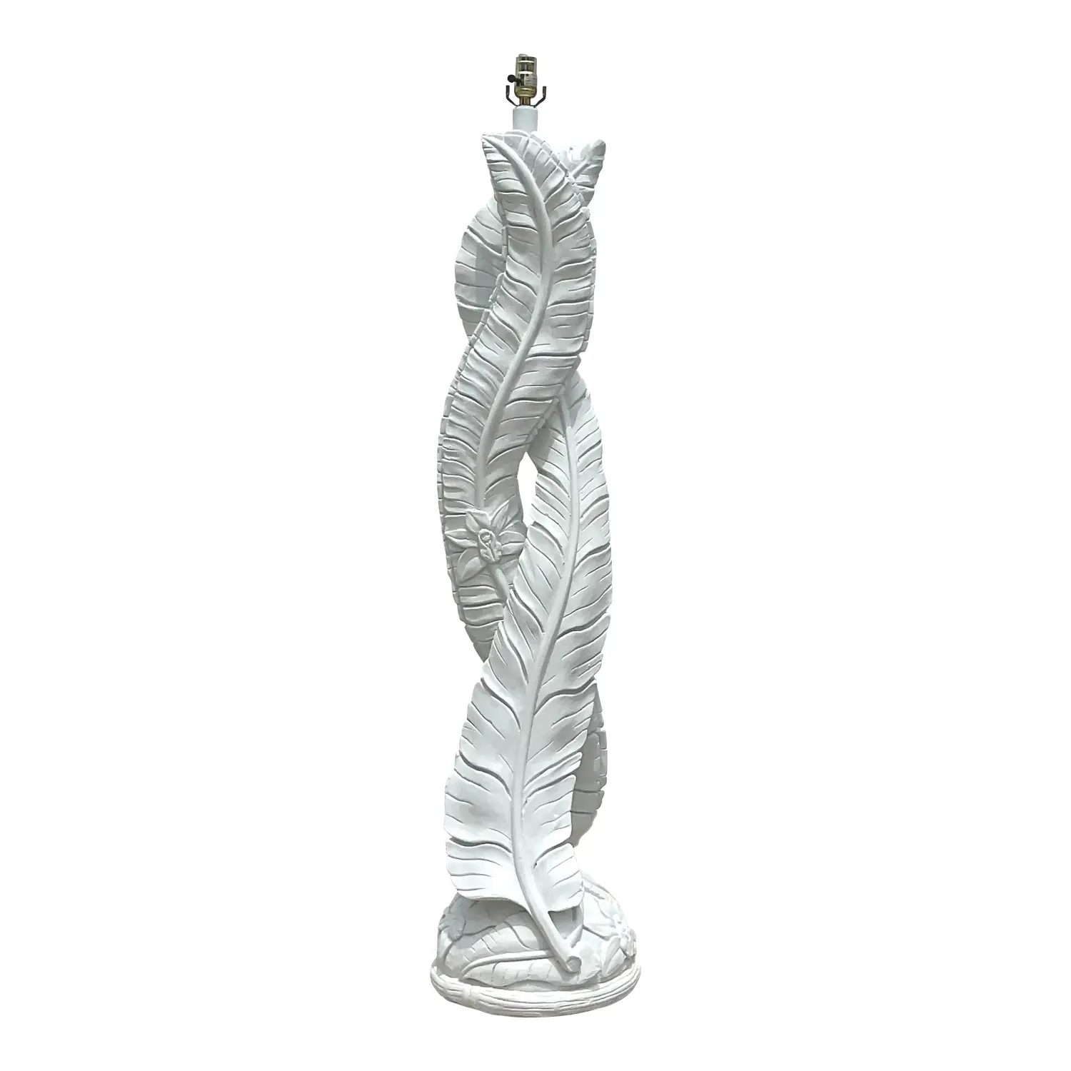 Vintage Coastal Twisted Banana Leaf Floor Lamp