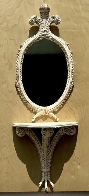 Vintage Console Wall Table With Mirror - Back view